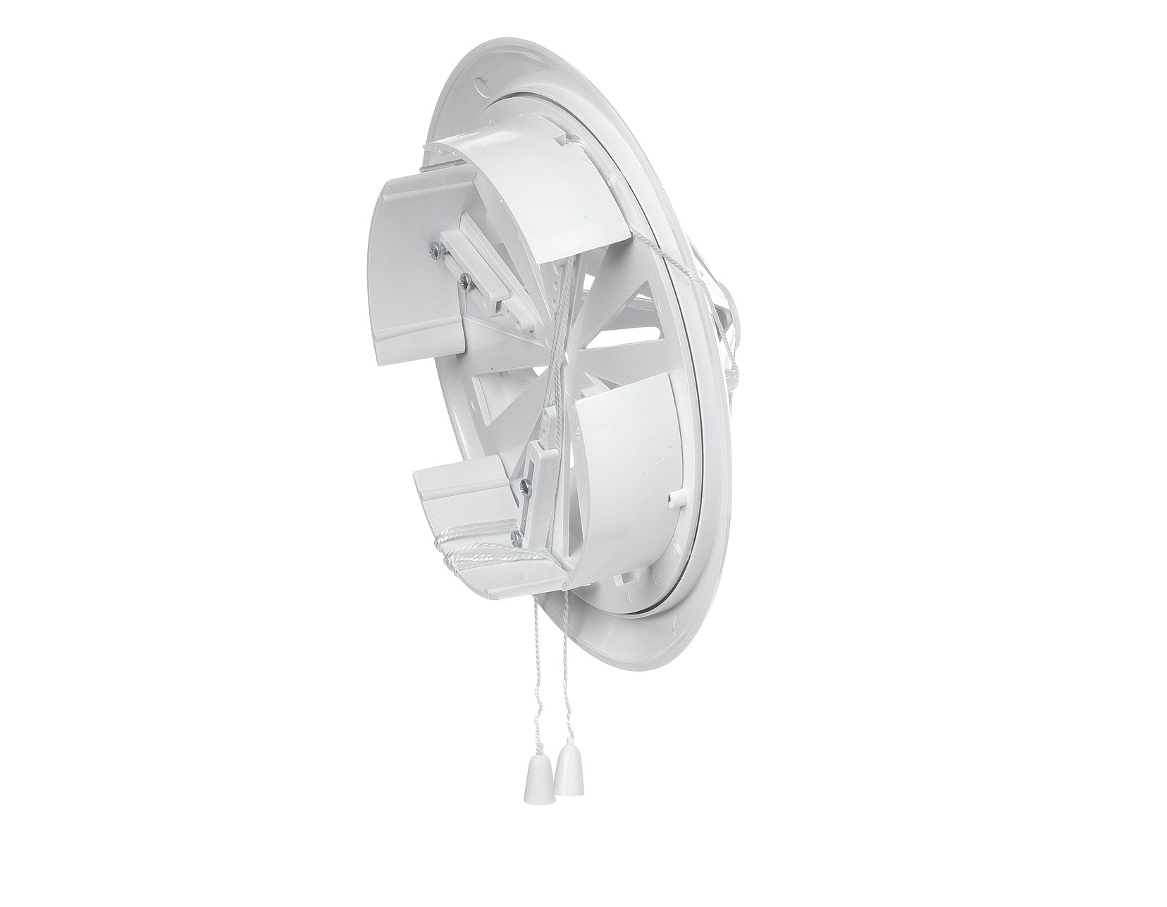 Adjustable Louvre Vent Round 80mm-160mm White