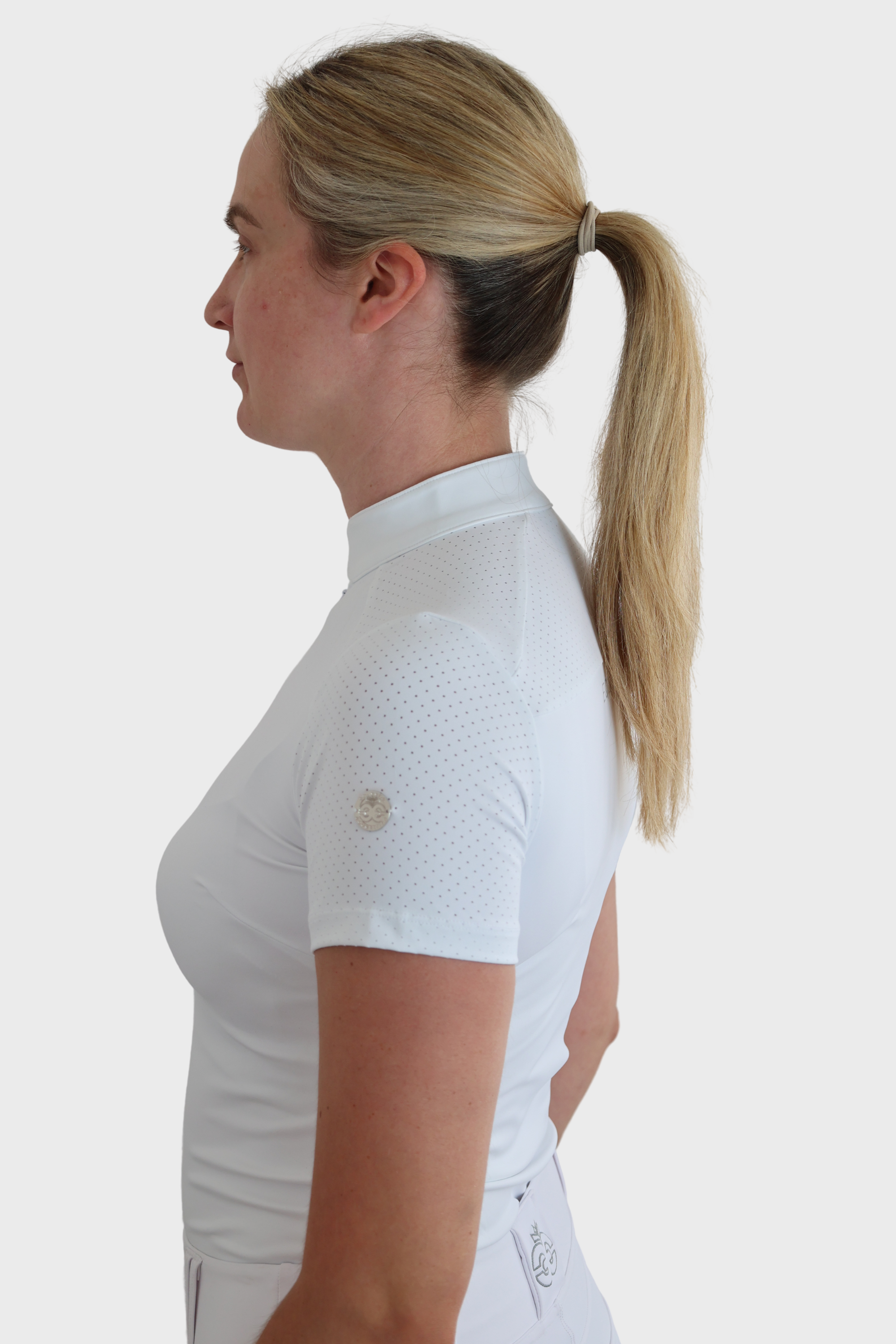 Equeene Nadia Short Sleeved Show Shirt - White