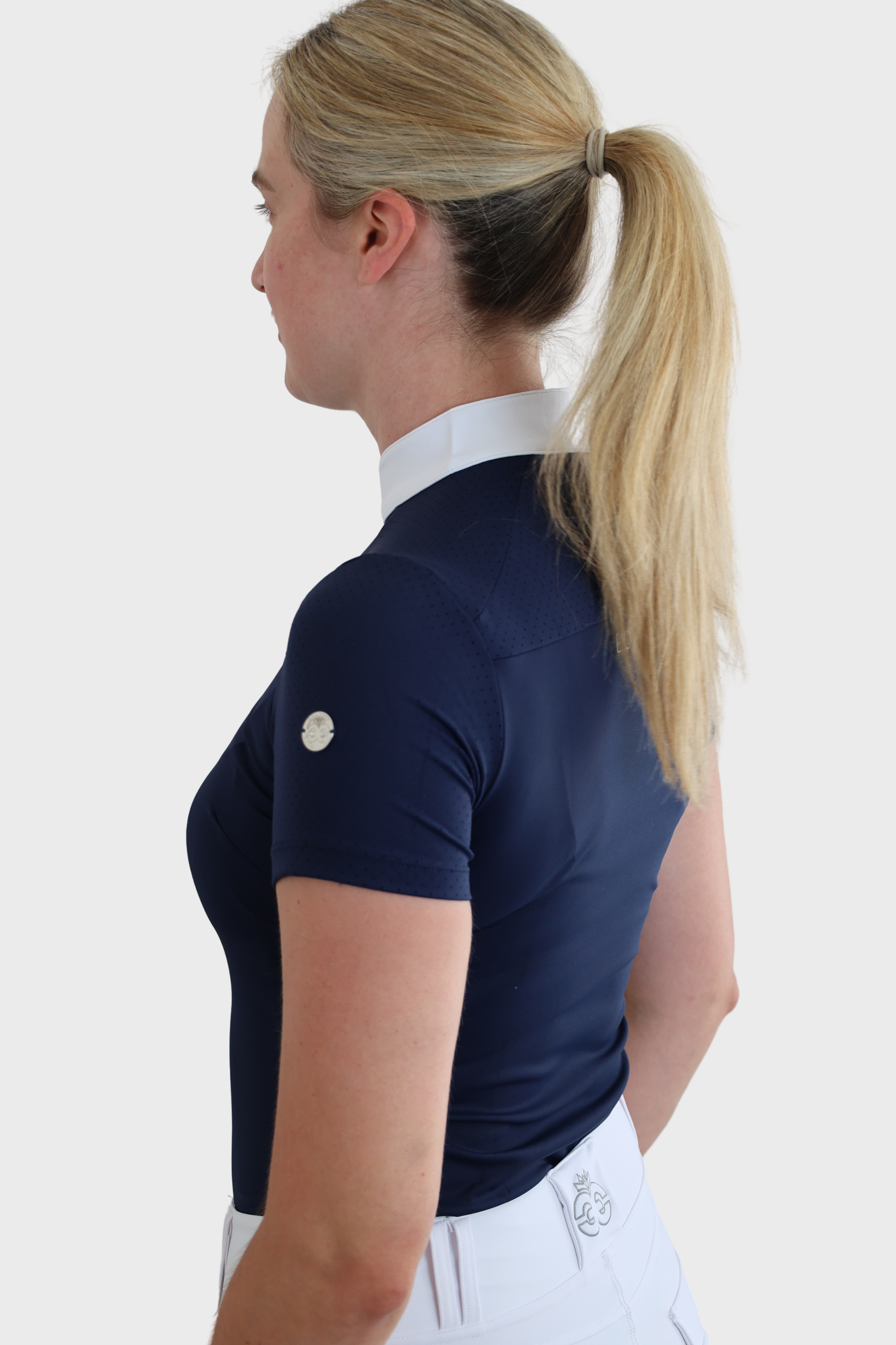 Equeene Nadia Short Sleeved Show Shirt - Navy