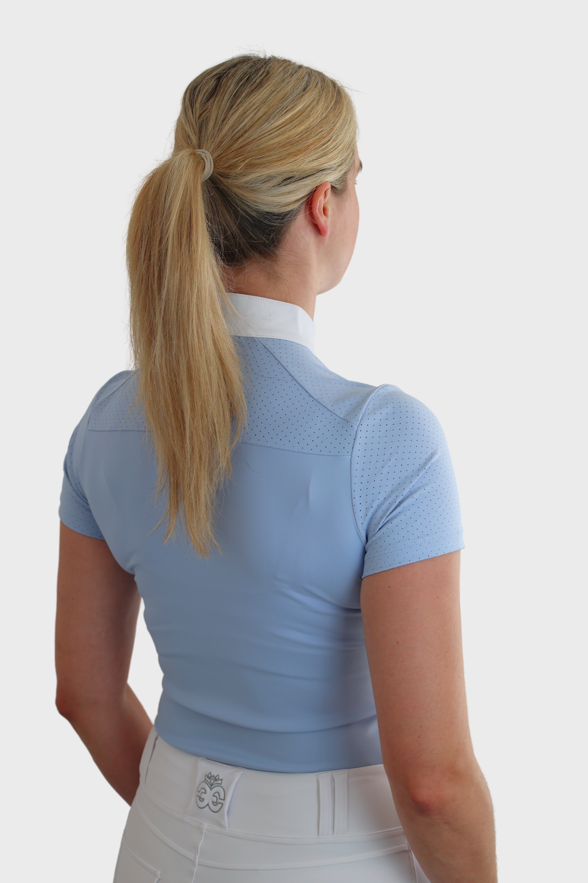 Equeene Nadia Short Sleeved Show Shirt - Baby Blue