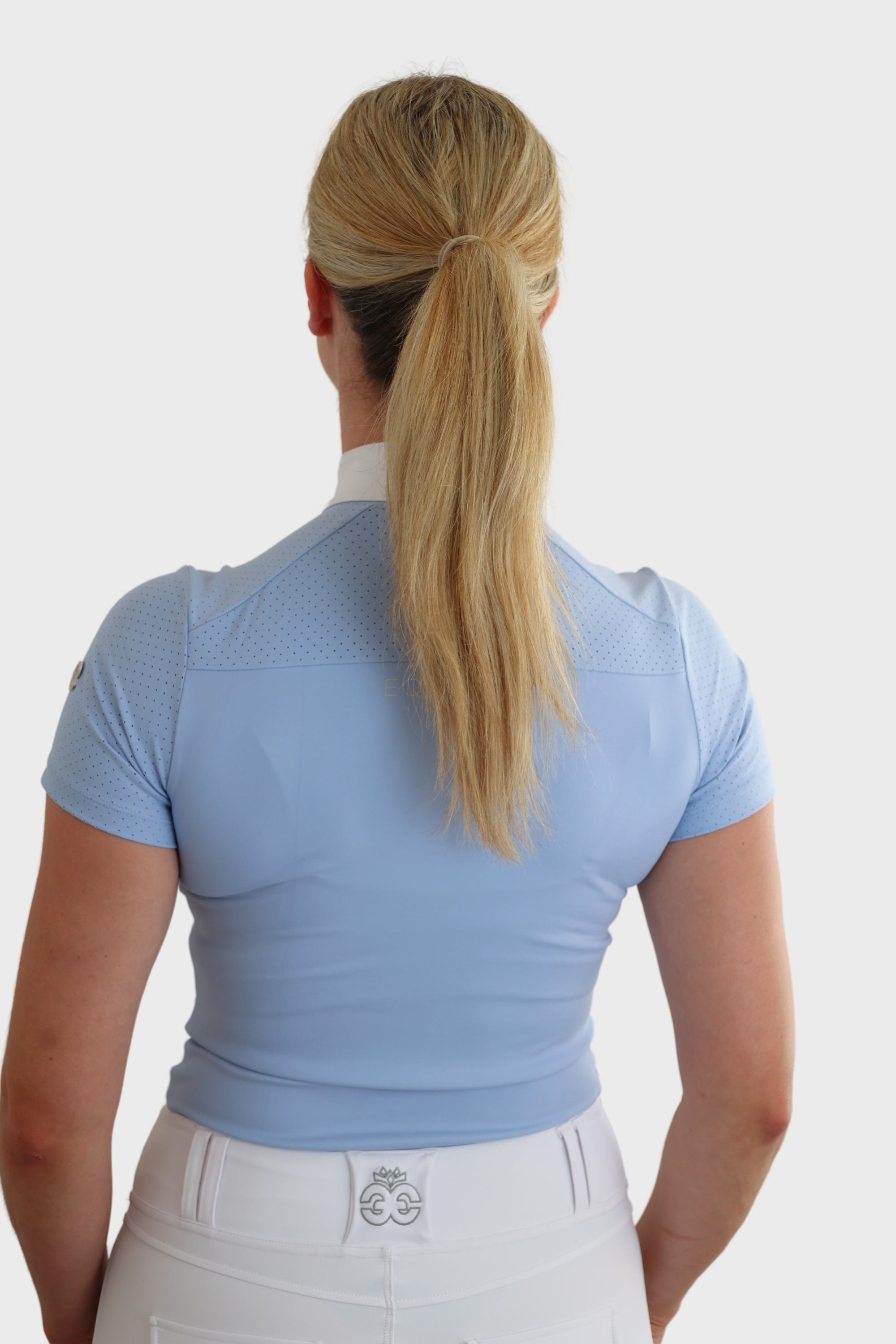 Equeene Nadia Short Sleeved Show Shirt - Baby Blue