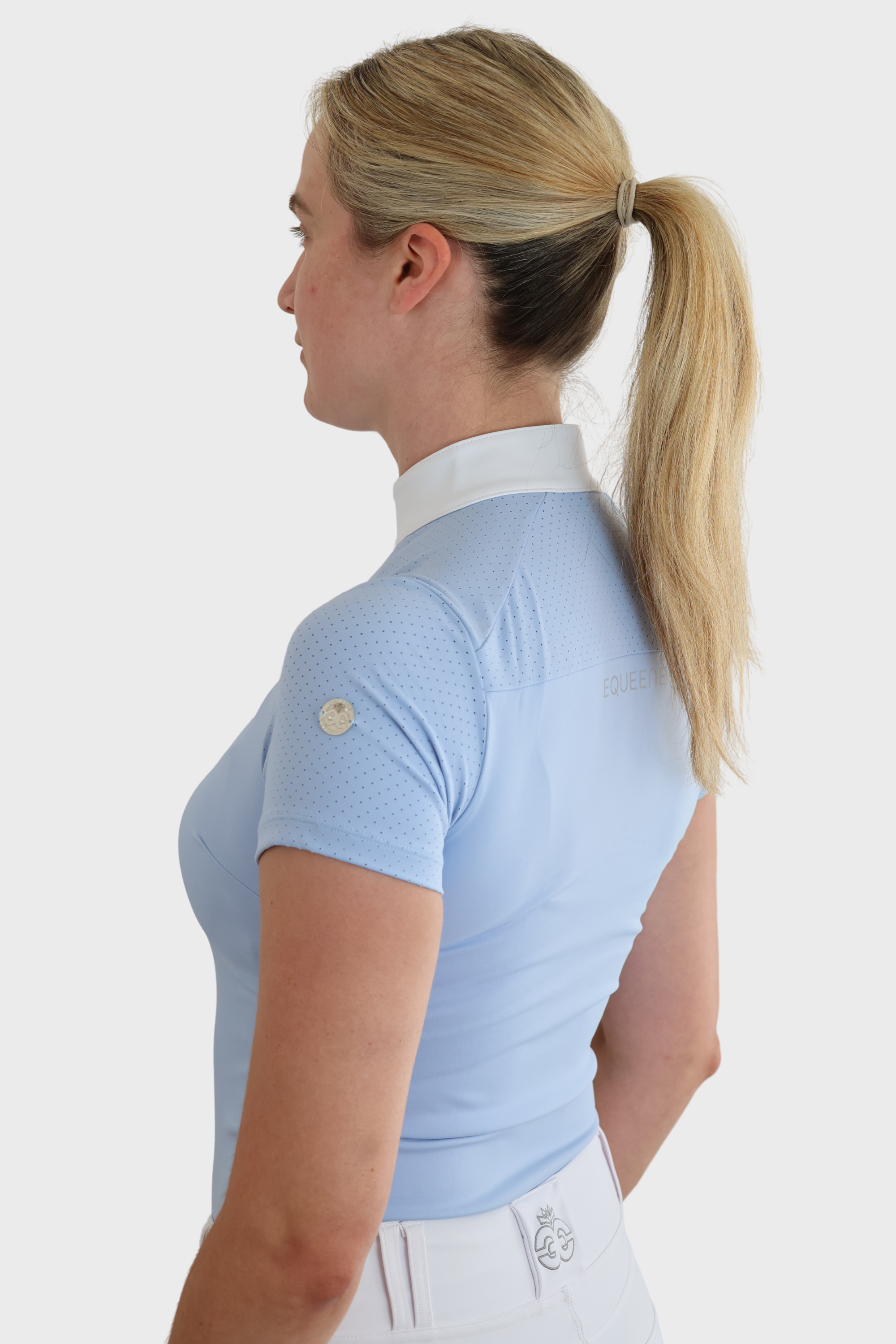 Equeene Nadia Short Sleeved Show Shirt - Baby Blue