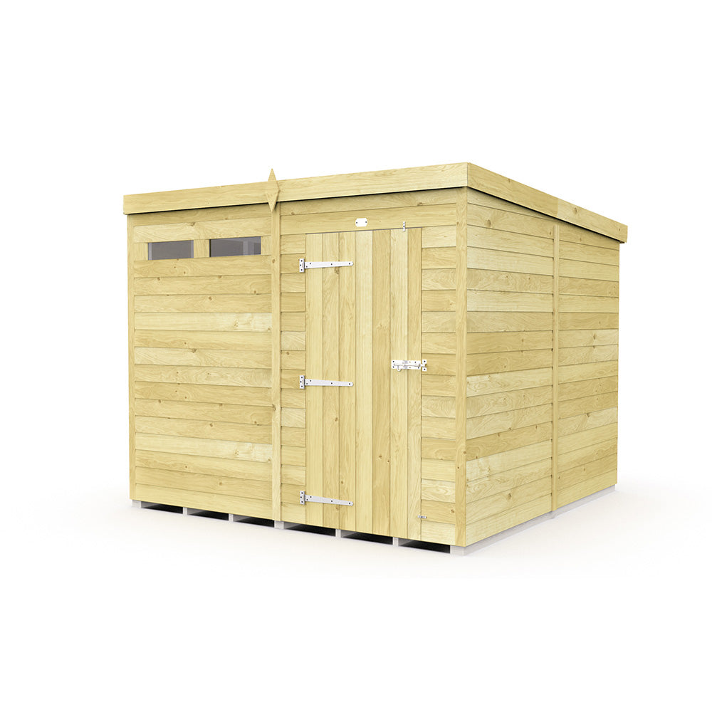 8ft x 8ft Pent Security Shed