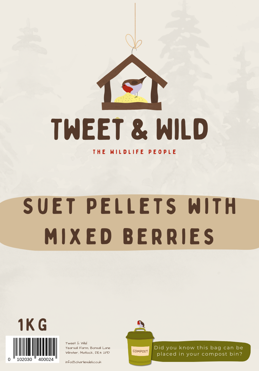 Tweet & Wild Suet Pellets With Mixed Berries 1KG