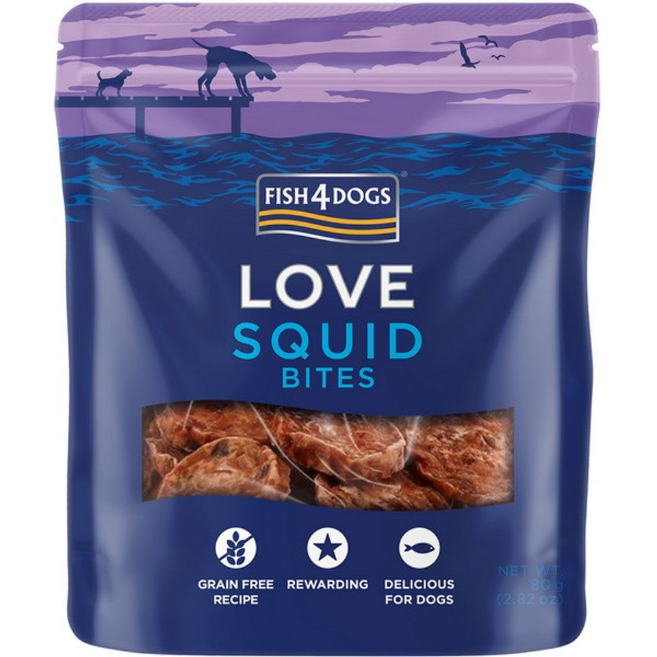 Fish4Dogs Love Squid Bites 80g