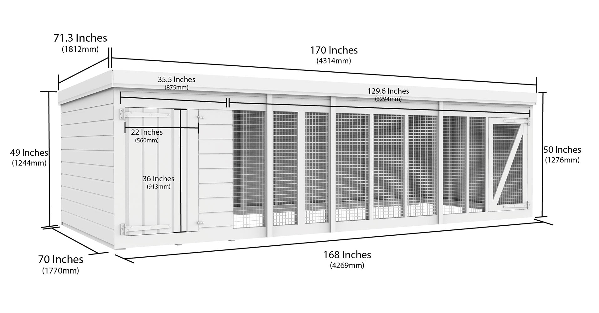 14ft x 6ft Dog Kennel and Run
