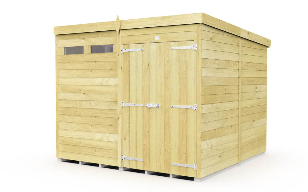 8ft x 8ft Pent Security Shed