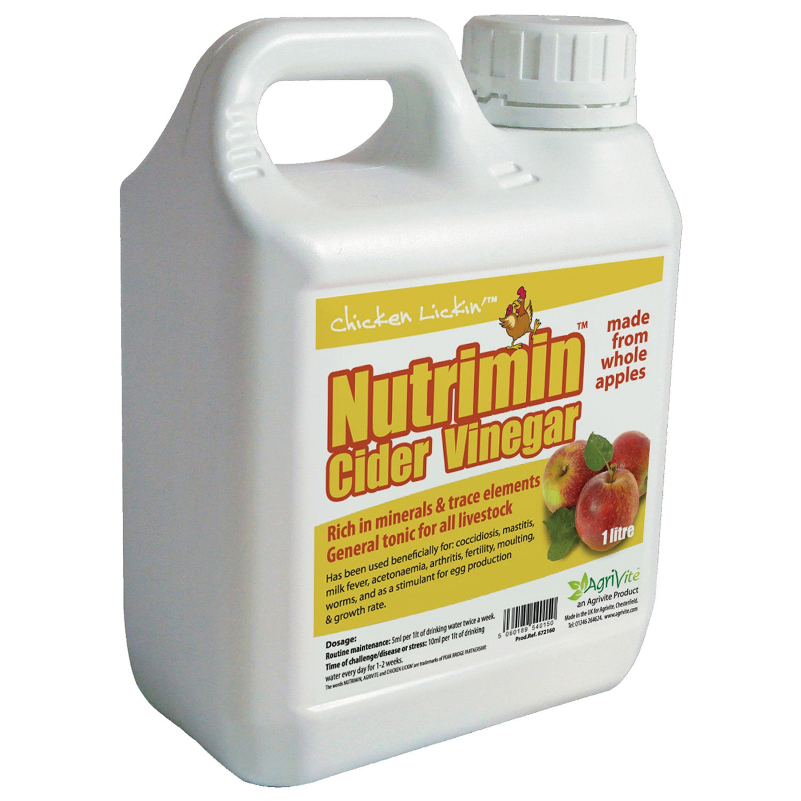 Agrivite Chicken Lickin Nutrimin Cider Vinegar & Garlic 1 Litre