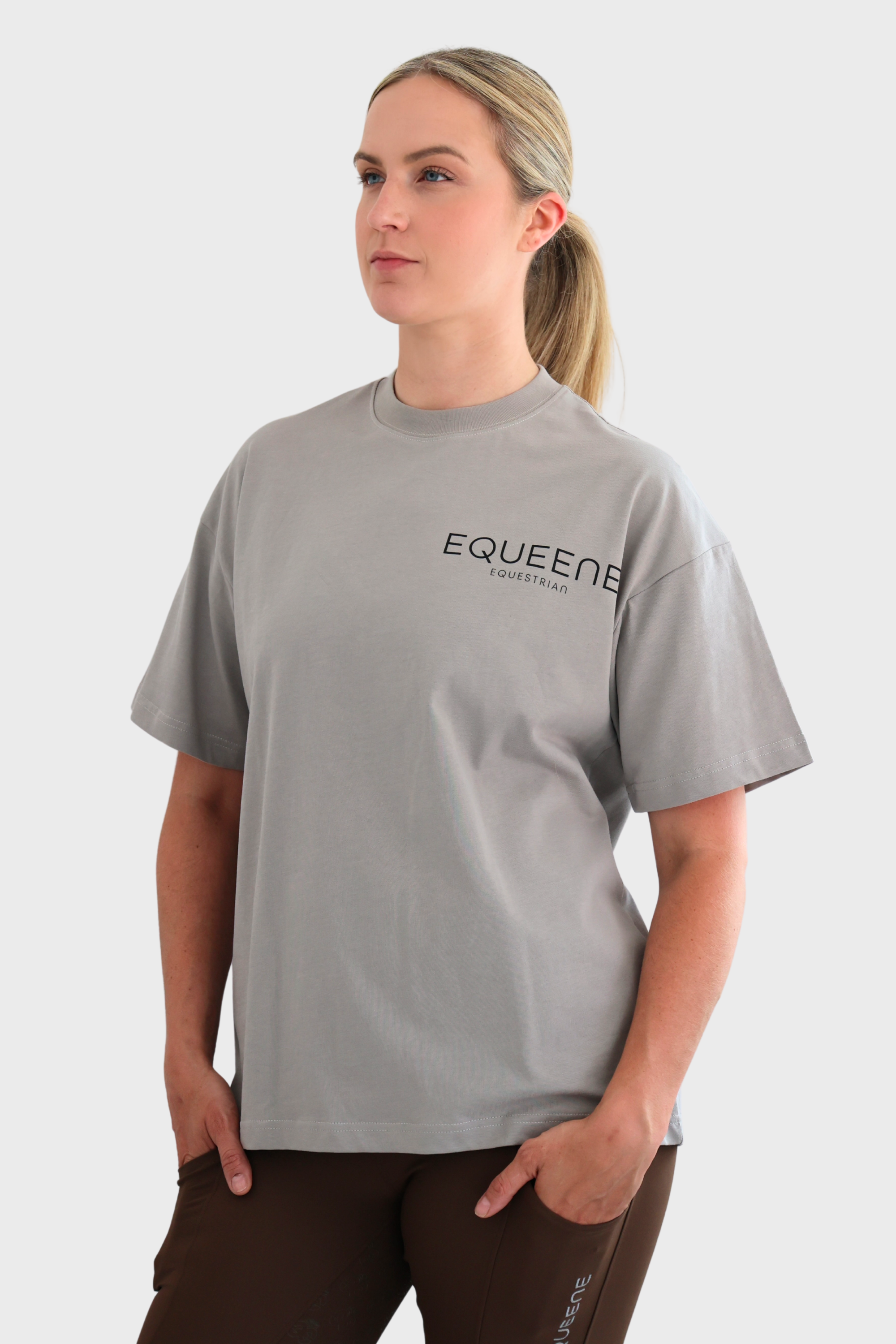 Equeene Tessa Oversized Tee - Grey