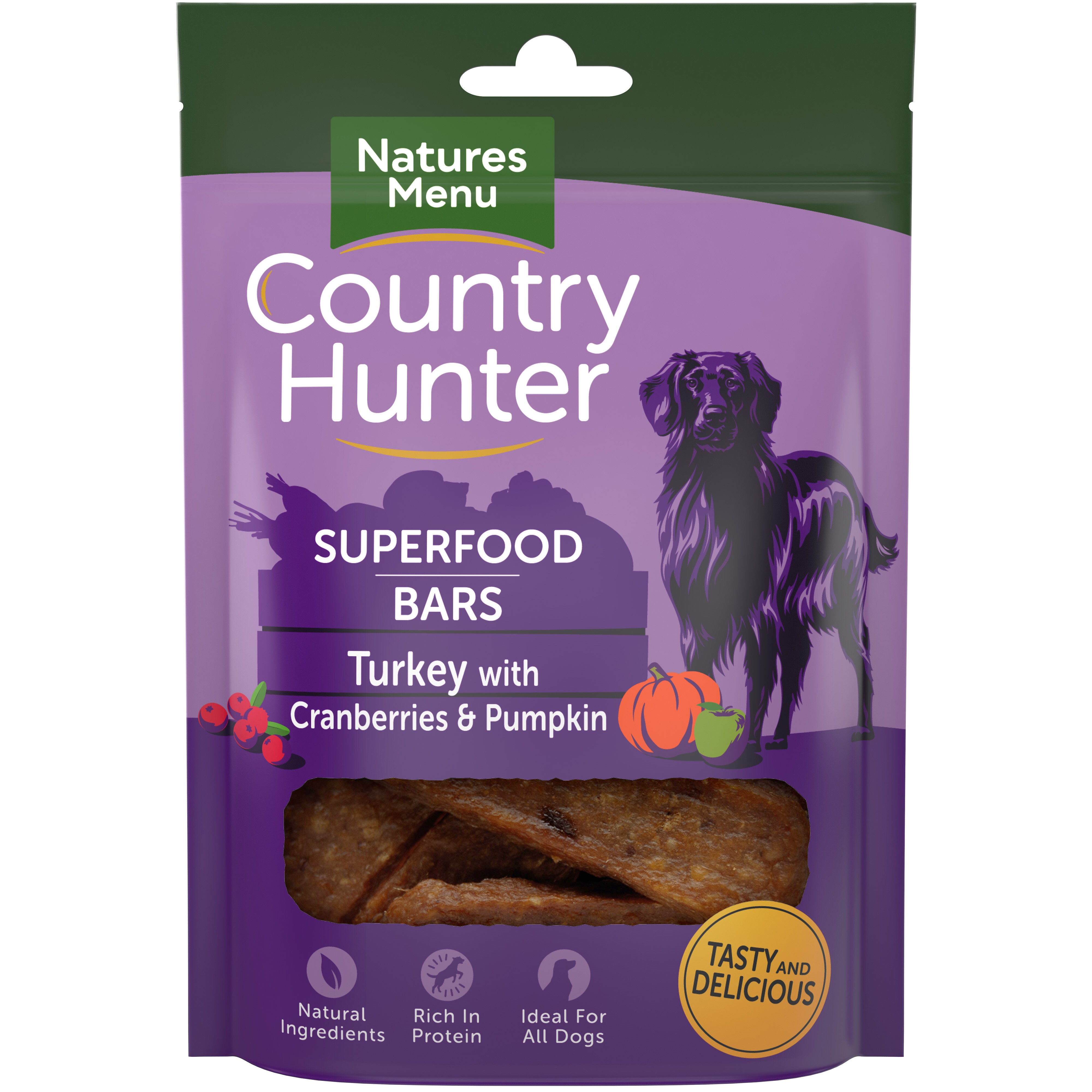 Natures Menu Country Hunter Superfood Bar Turkey Dog Treats 100g