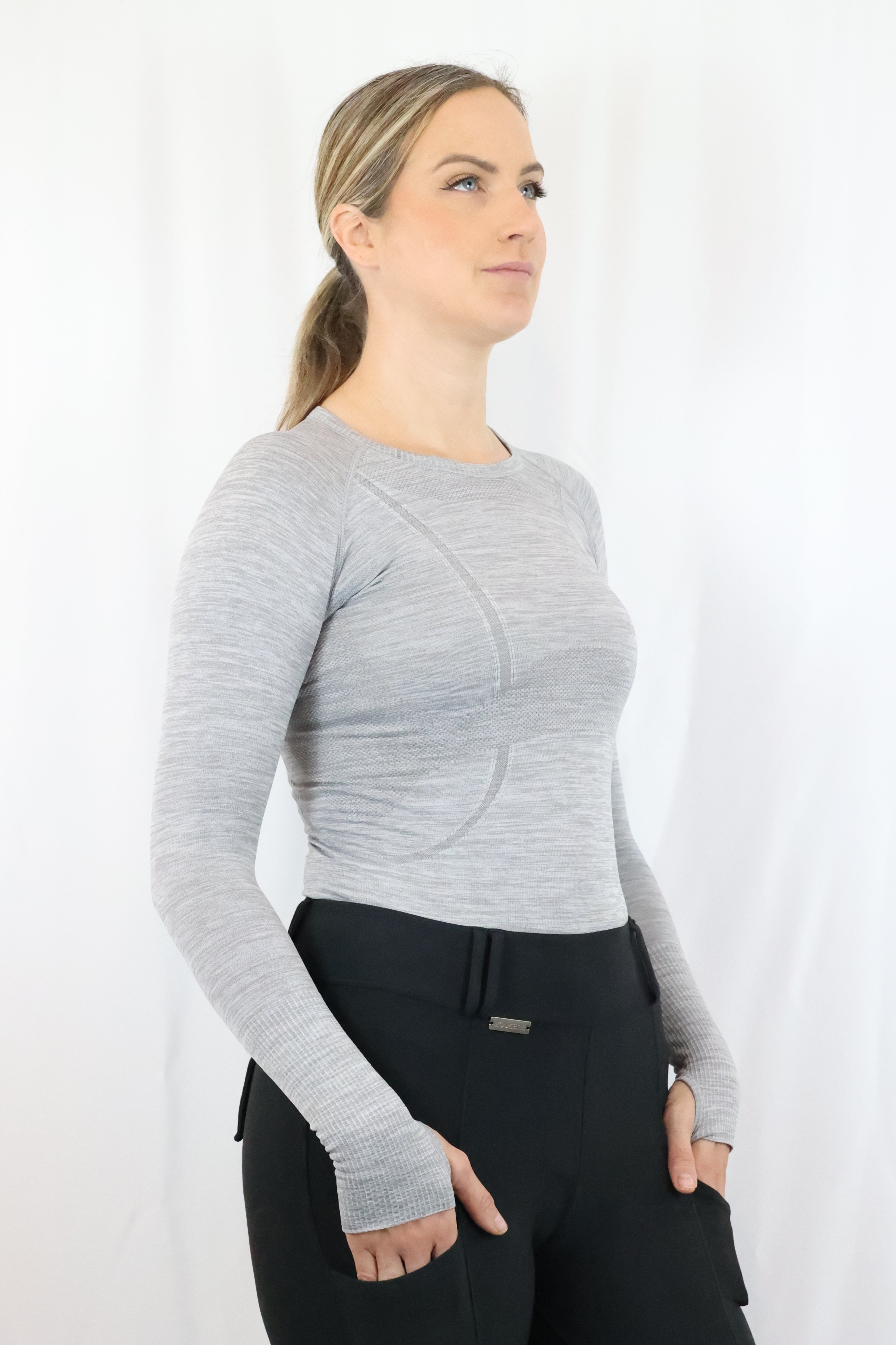 Equeene Molly Seamless Training Top - Slate Grey