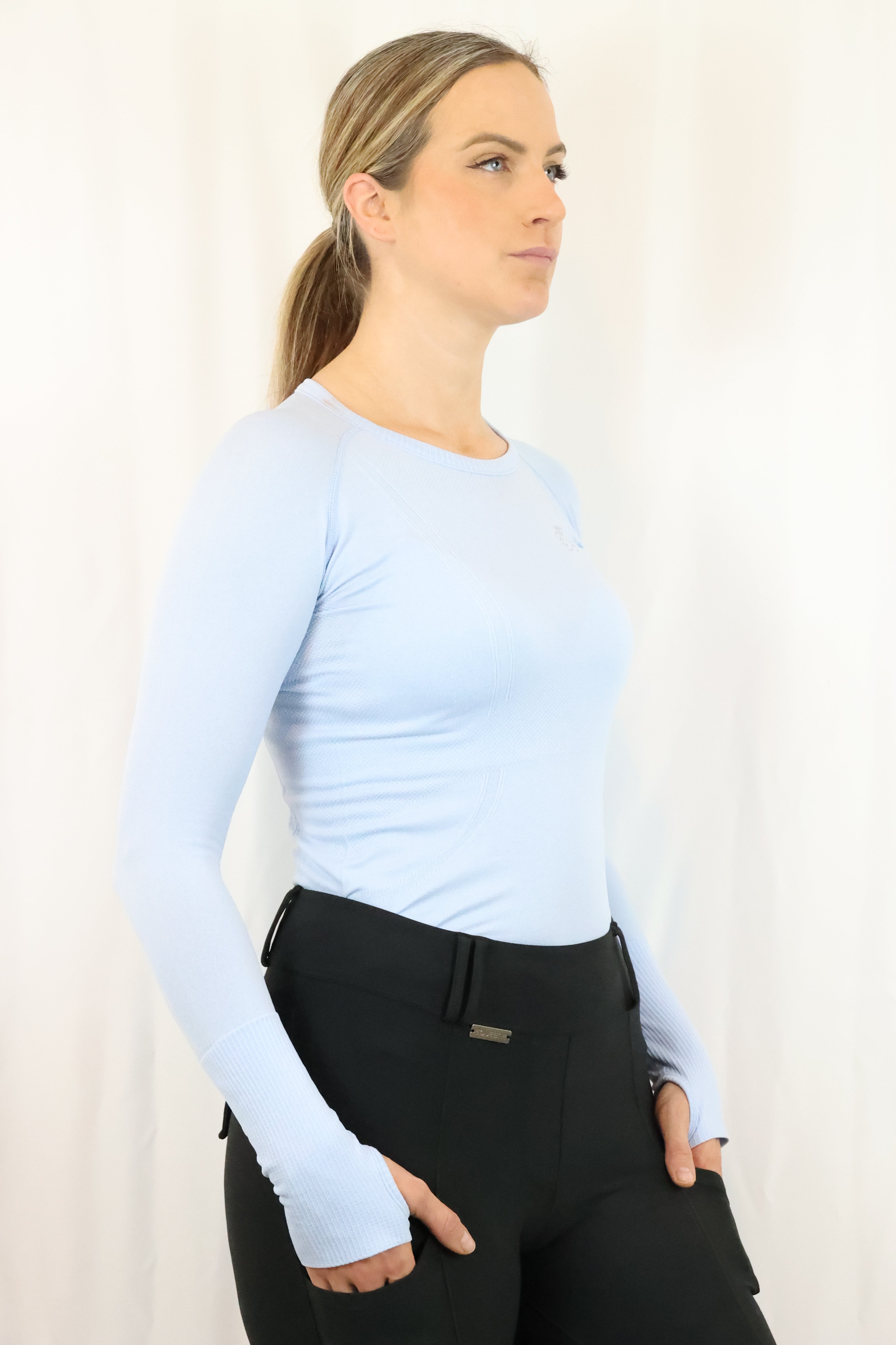 Equeene Molly Seamless Training Top - Baby Blue