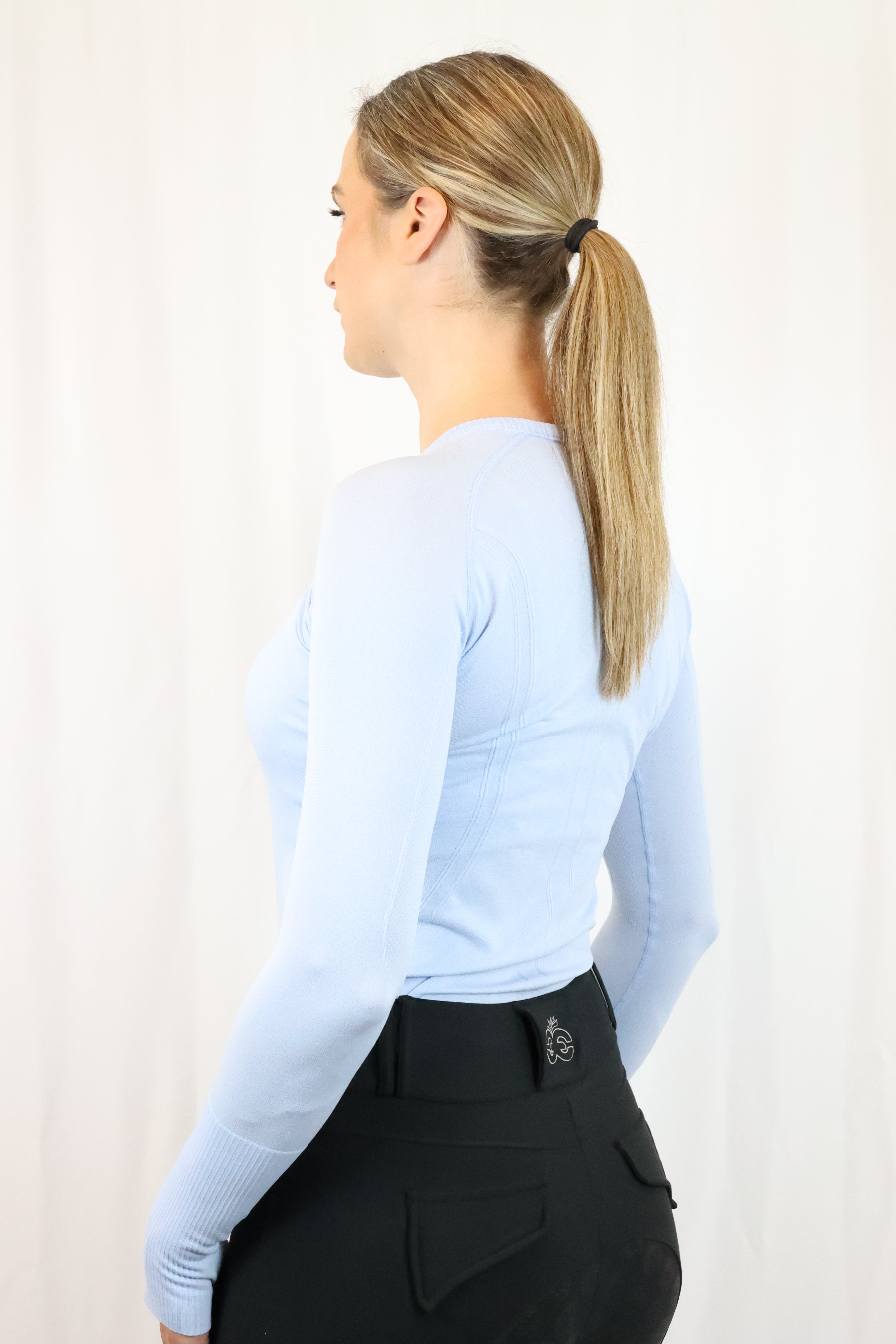 Equeene Molly Seamless Training Top - Baby Blue