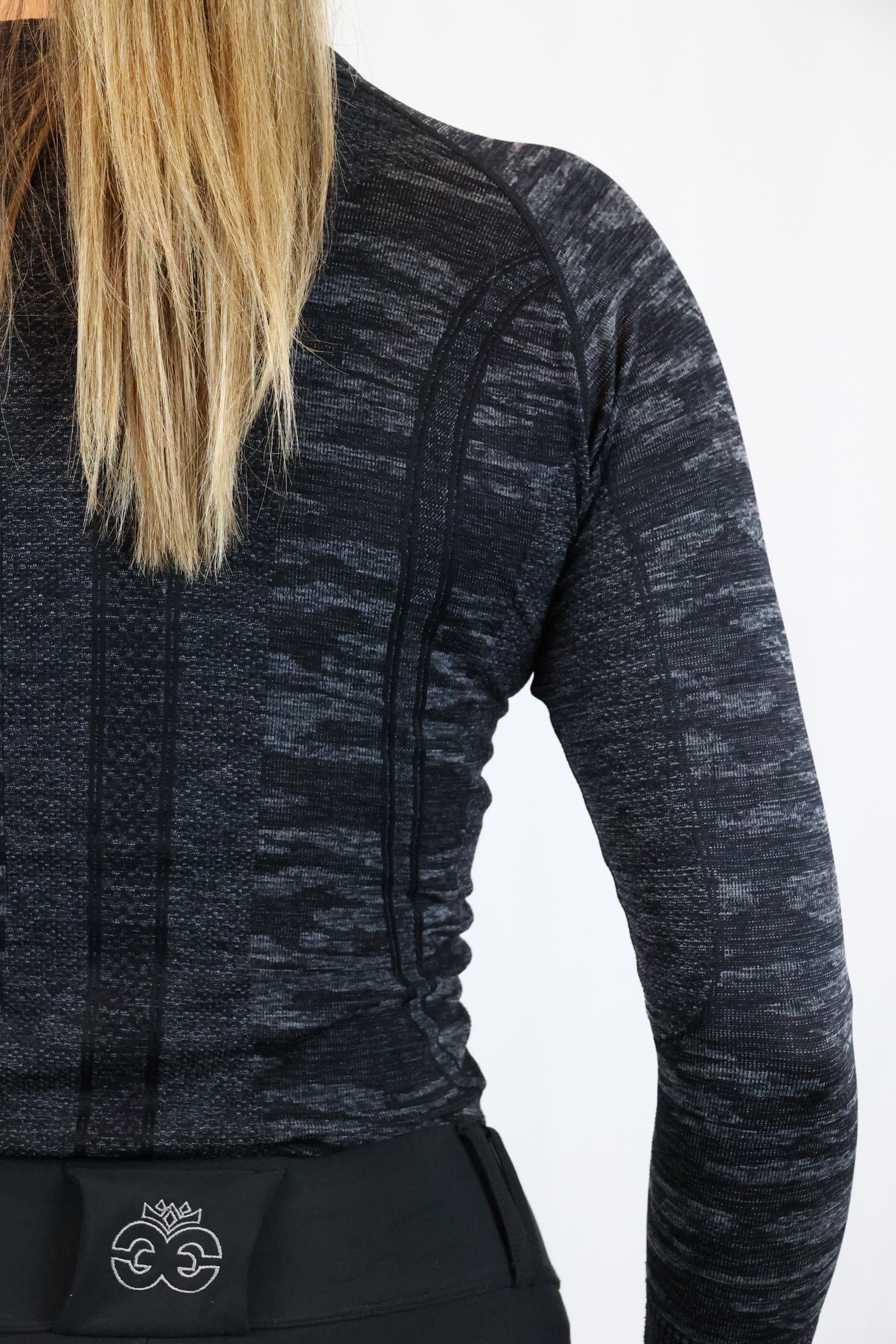 Equeene Molly Seamless Training Top - Camo Black