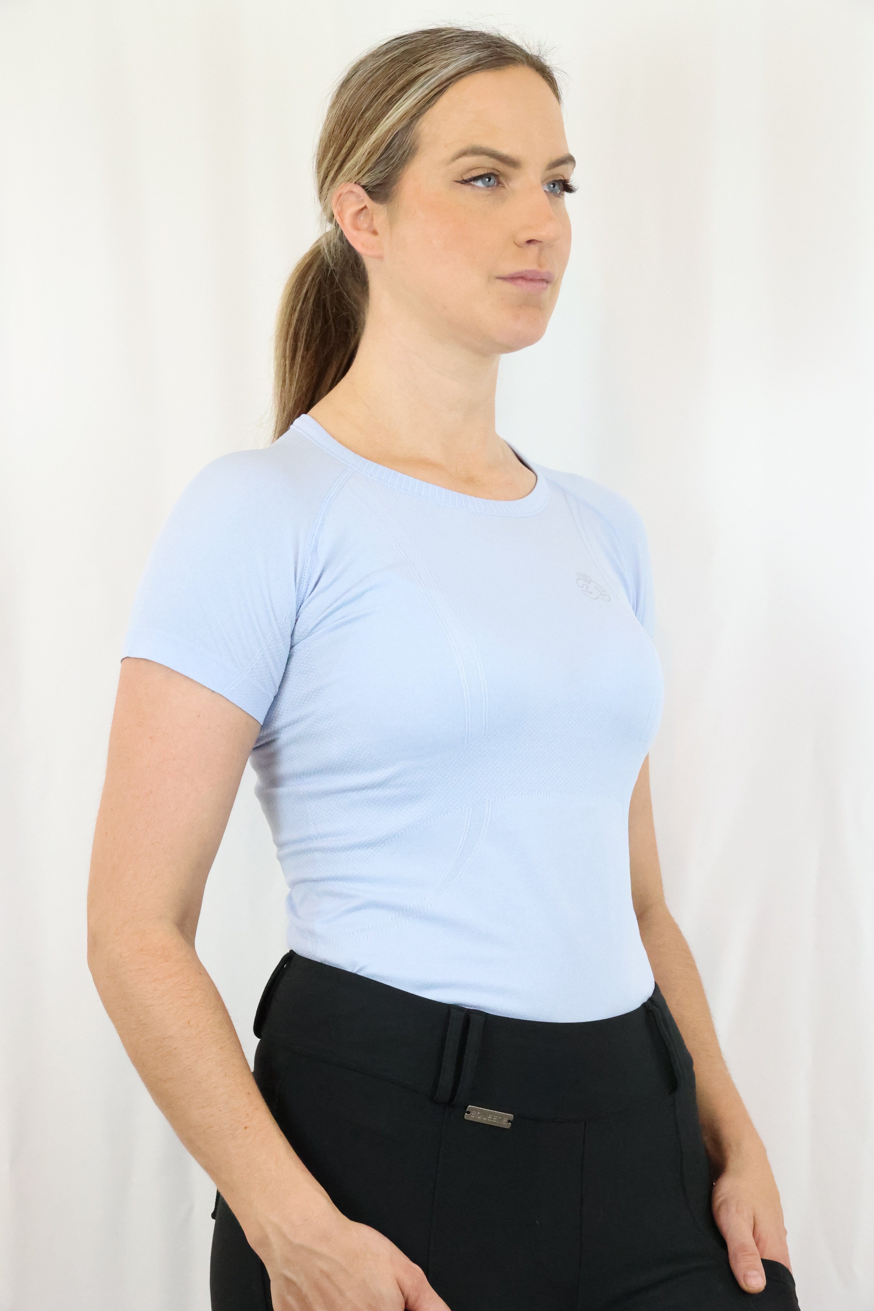 Equeene Dory Seamless Training Top - Baby Blue