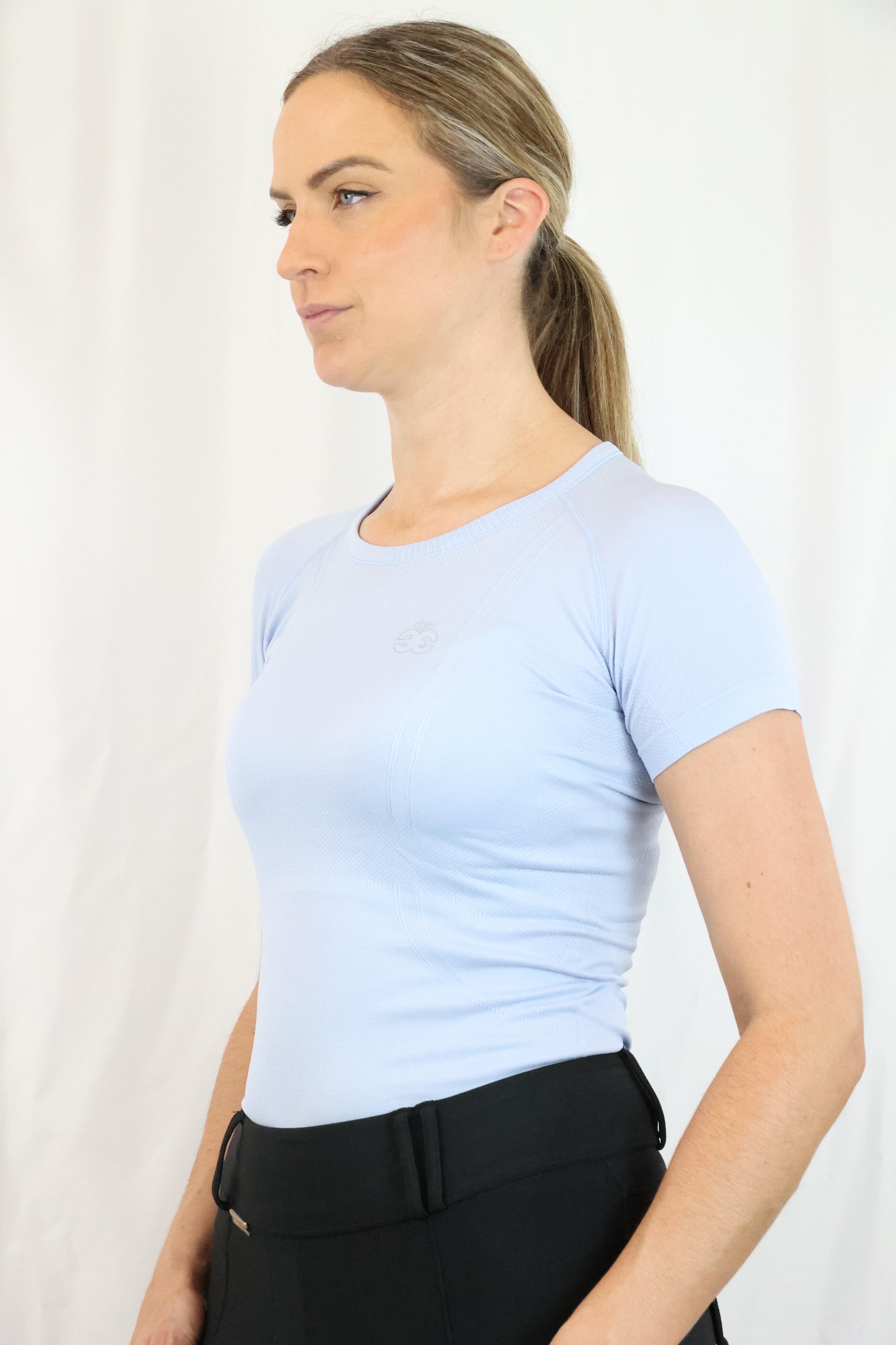 Equeene Dory Seamless Training Top - Baby Blue