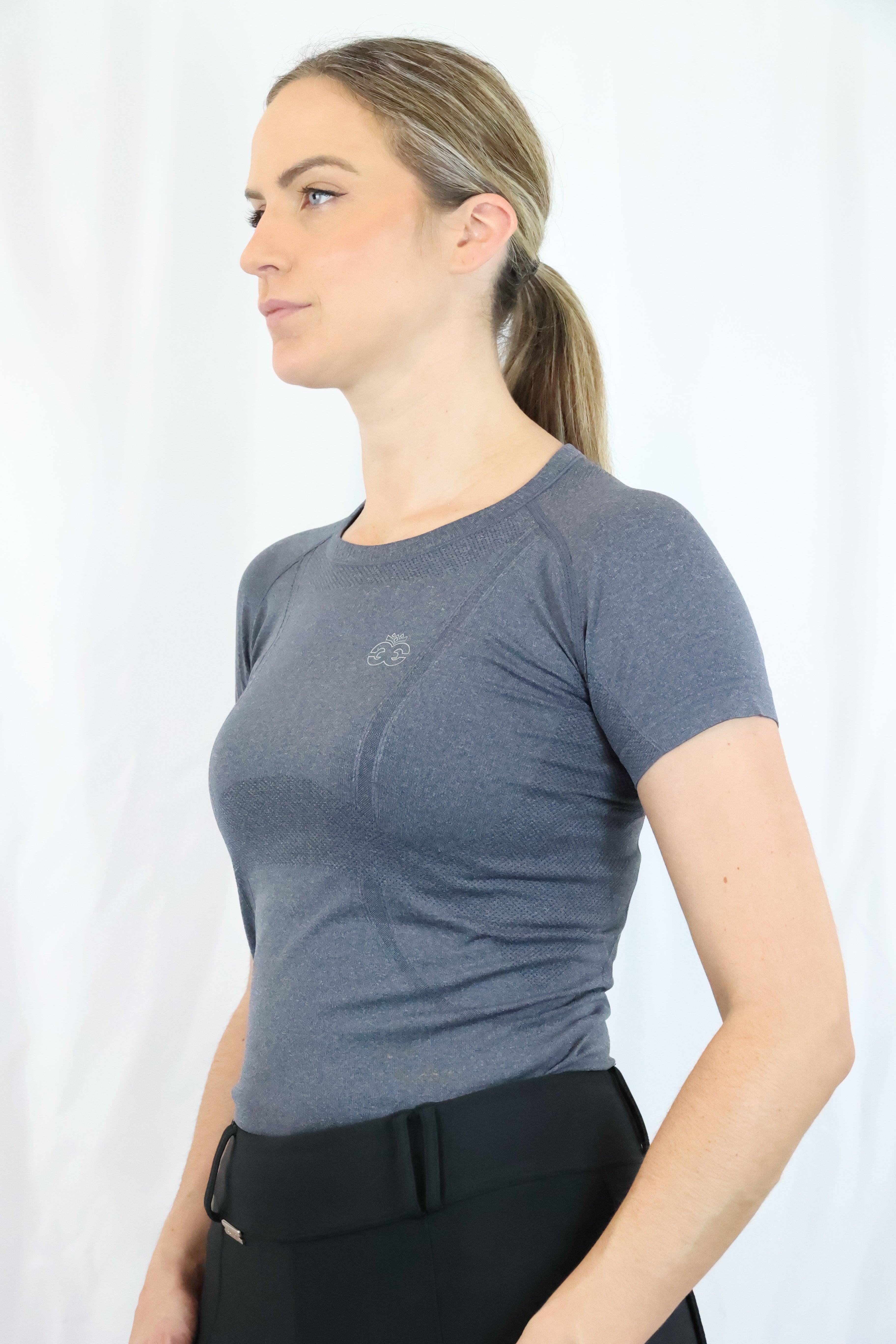 Equeene Dory Seamless Training Top - Charcoal