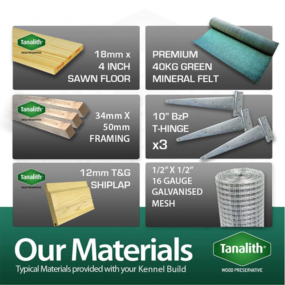 18ft x 6ft Dog Kennel and Run