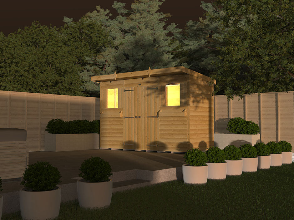 12ft x 8ft Pent Summer Shed Loglap