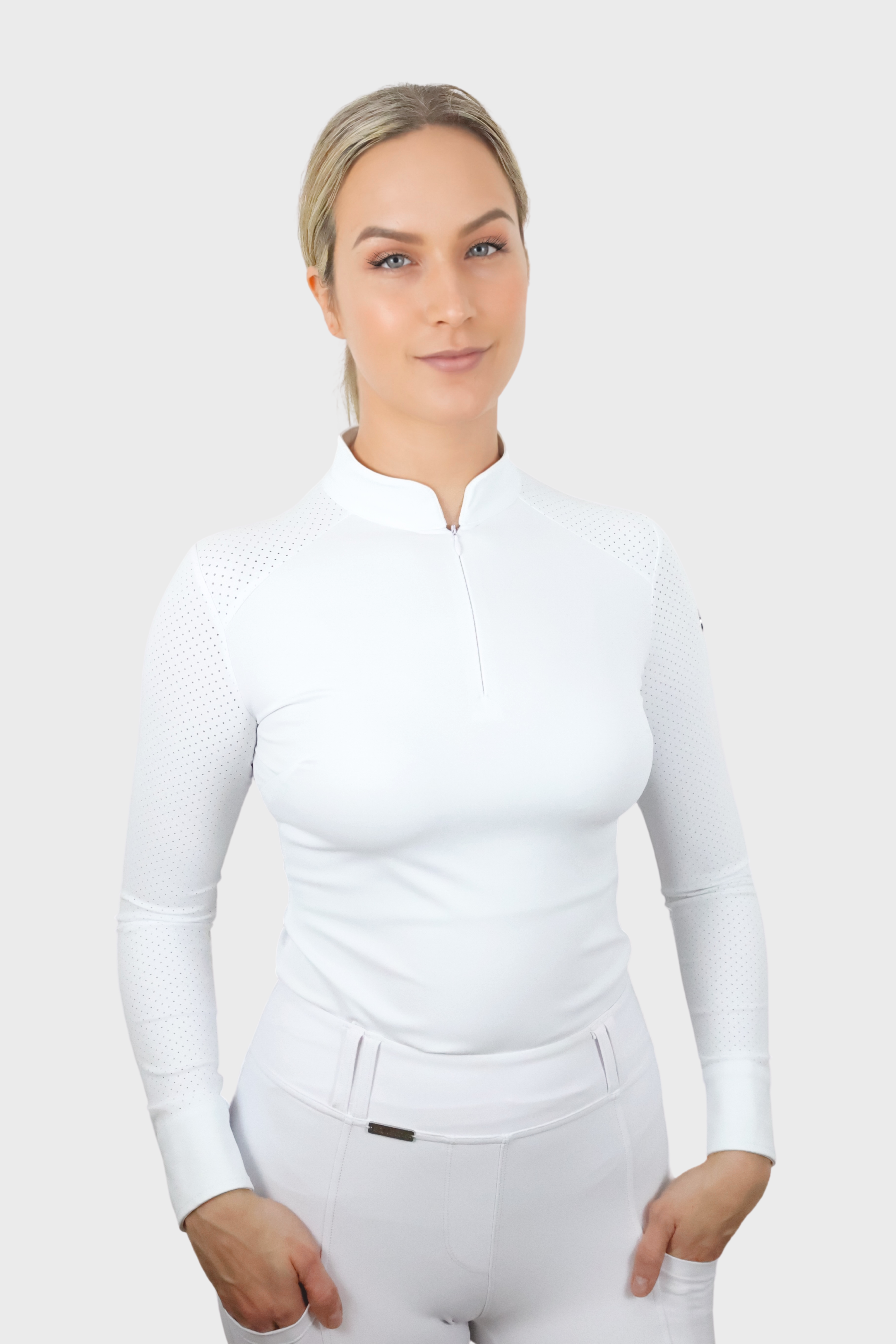 Equeene Nadia Long Sleeved Show Shirt - White