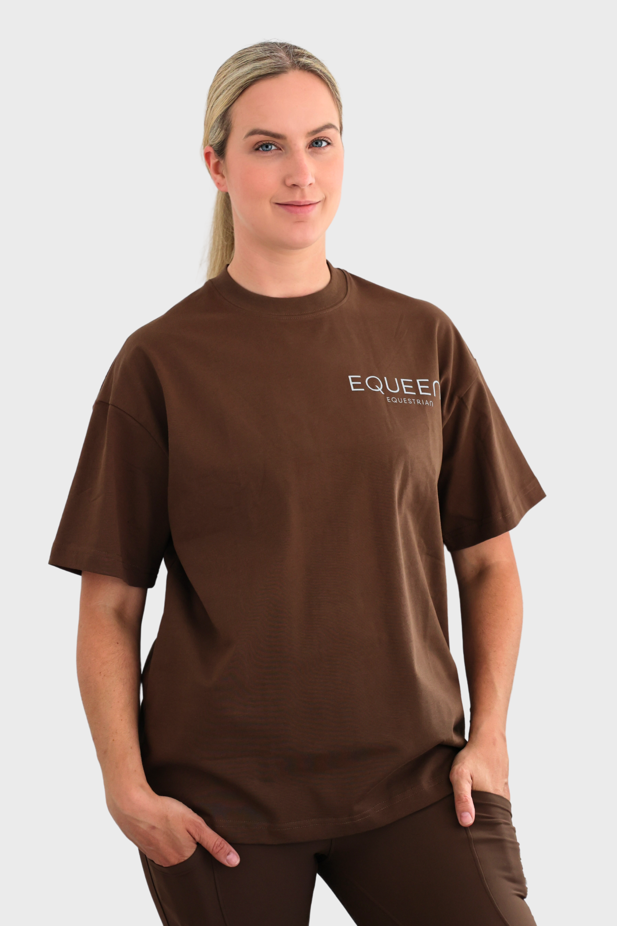 Equeene Tessa Oversized Tee - Espresso