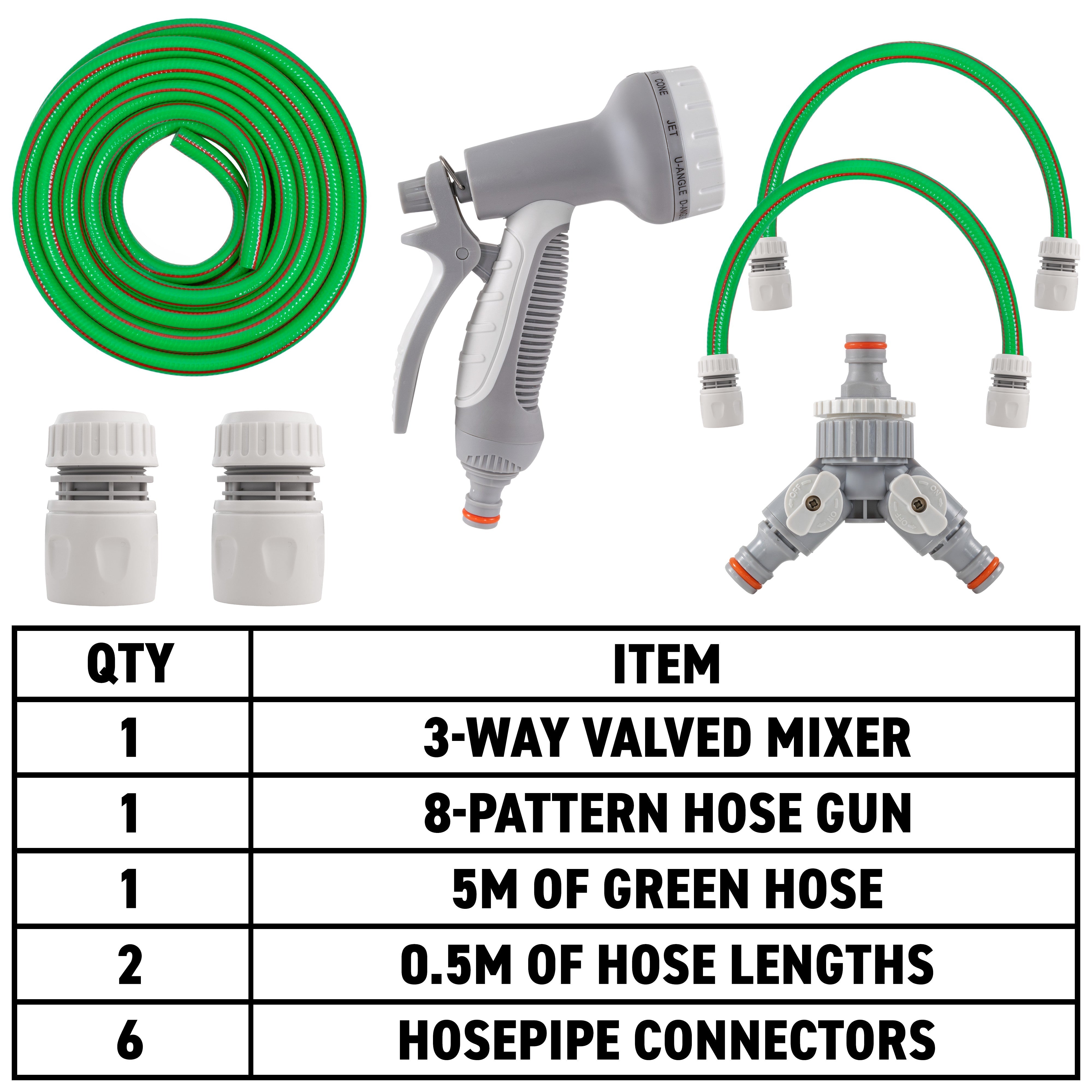 Dog Shower Mix Hot/Cold Water with Valves Green