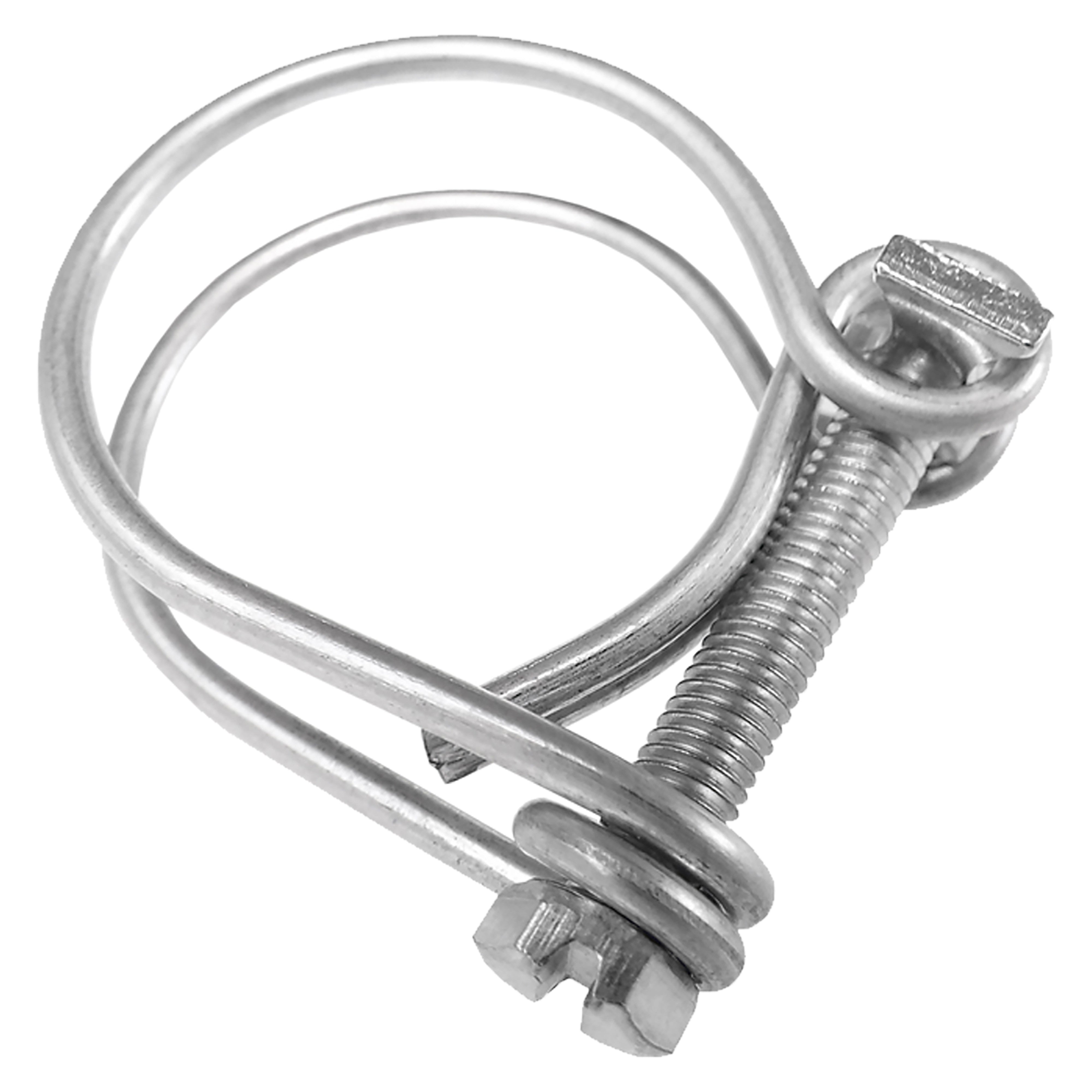 Double Wire Hose Clamp Galvanised 19mm-22mm