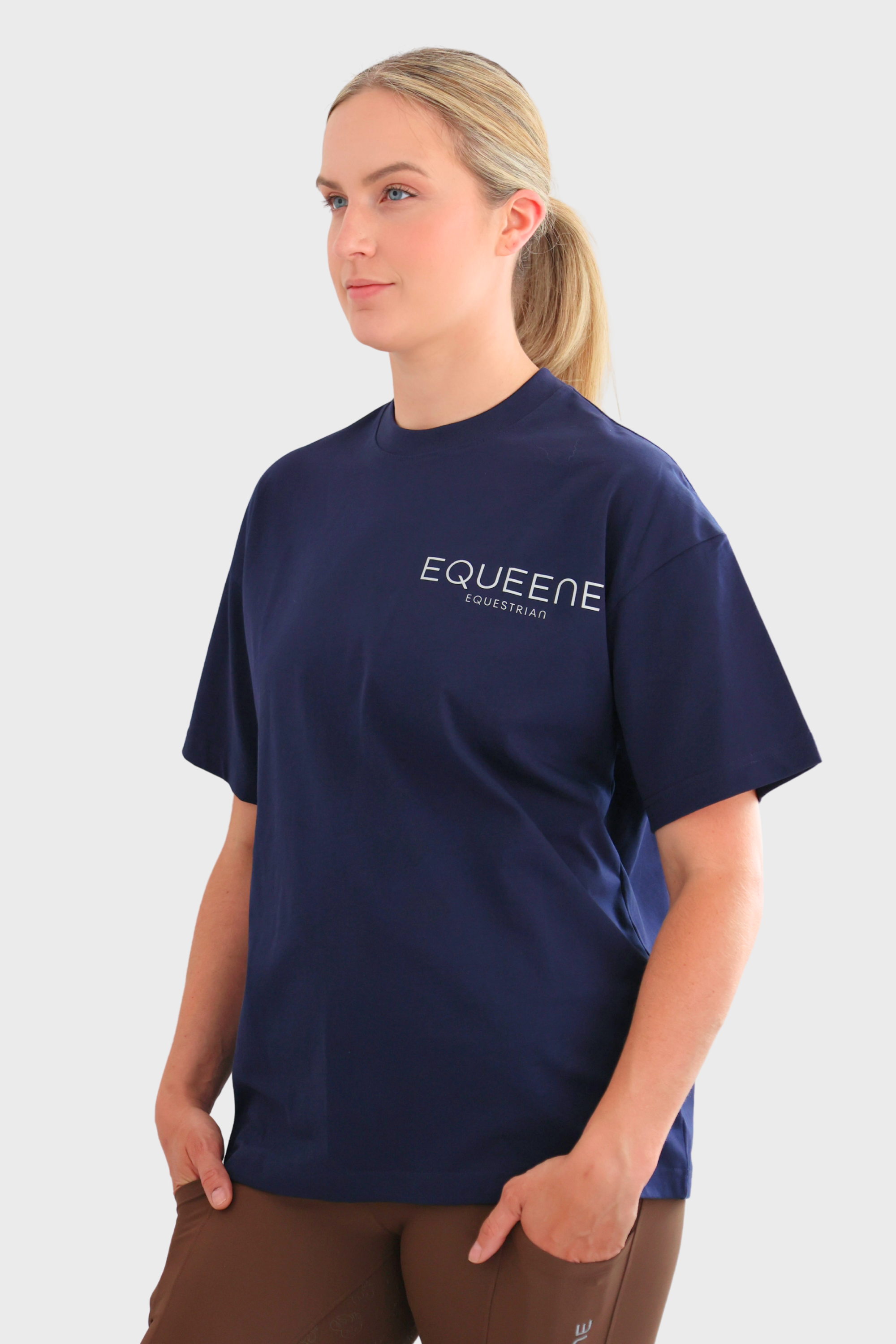 Equeene Tessa Oversized Tee - Navy