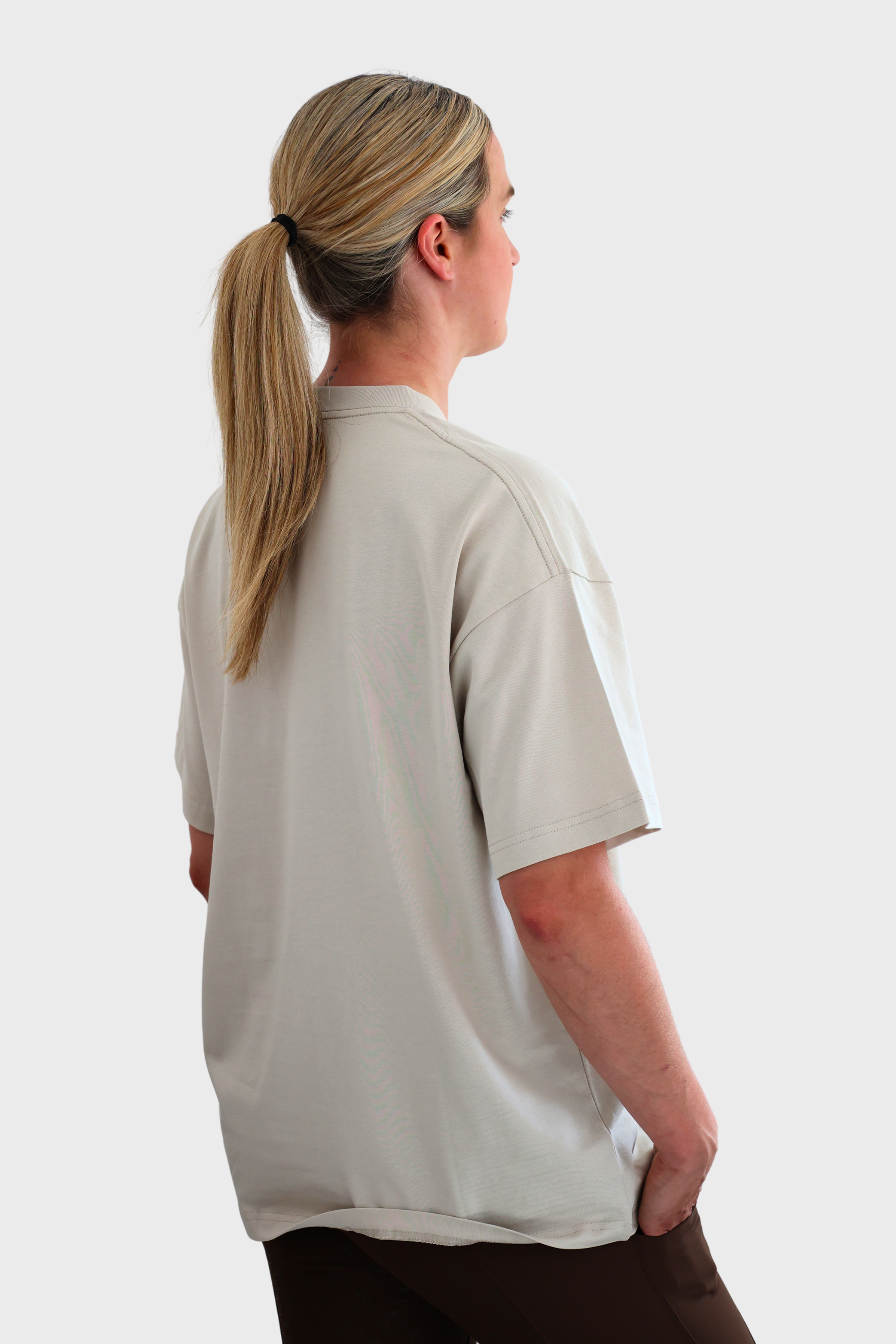 Equeene Tessa Oversized Tee - Stone