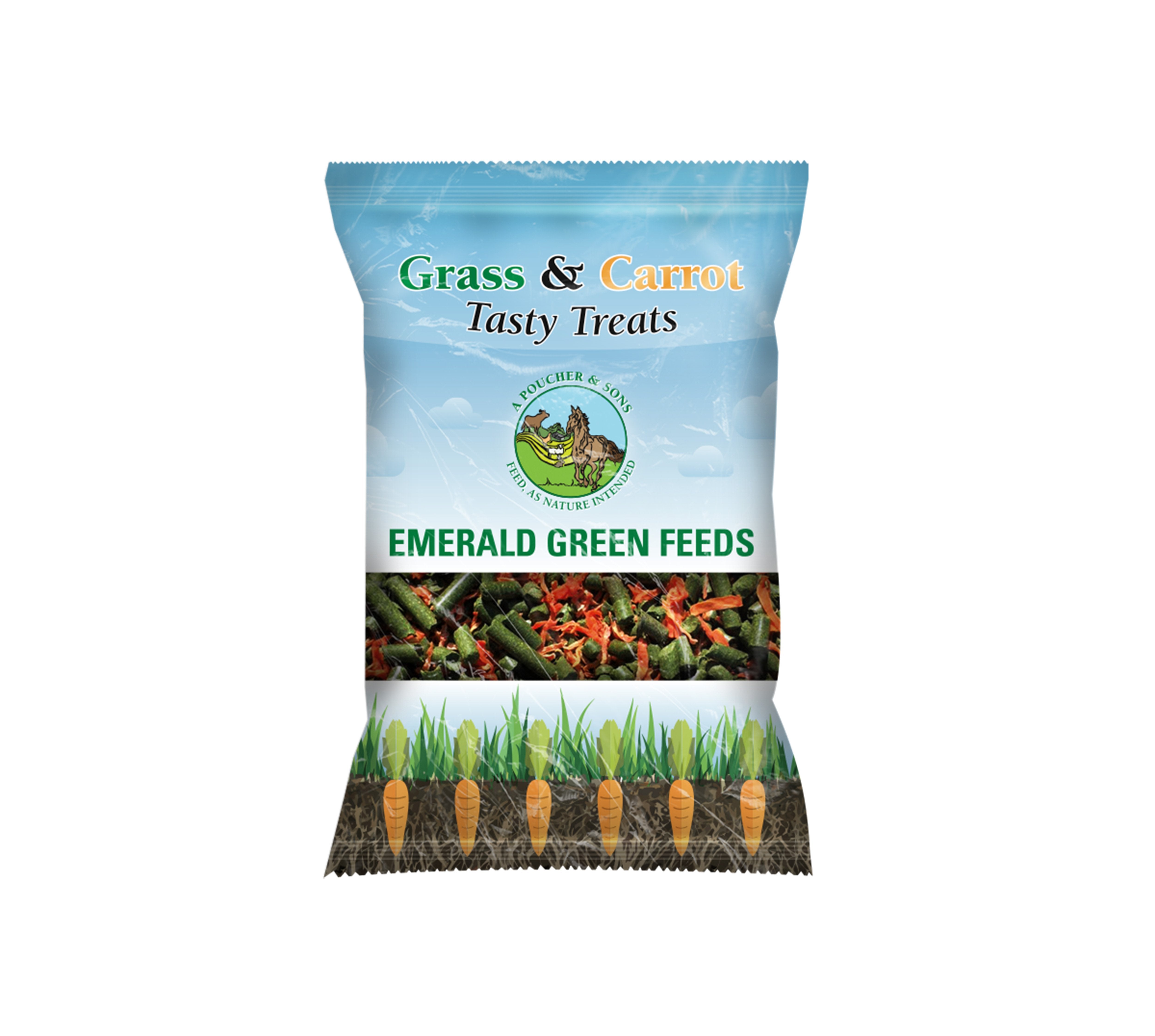 Emerald Green Grass & Carrot Tasty Treats 230g
