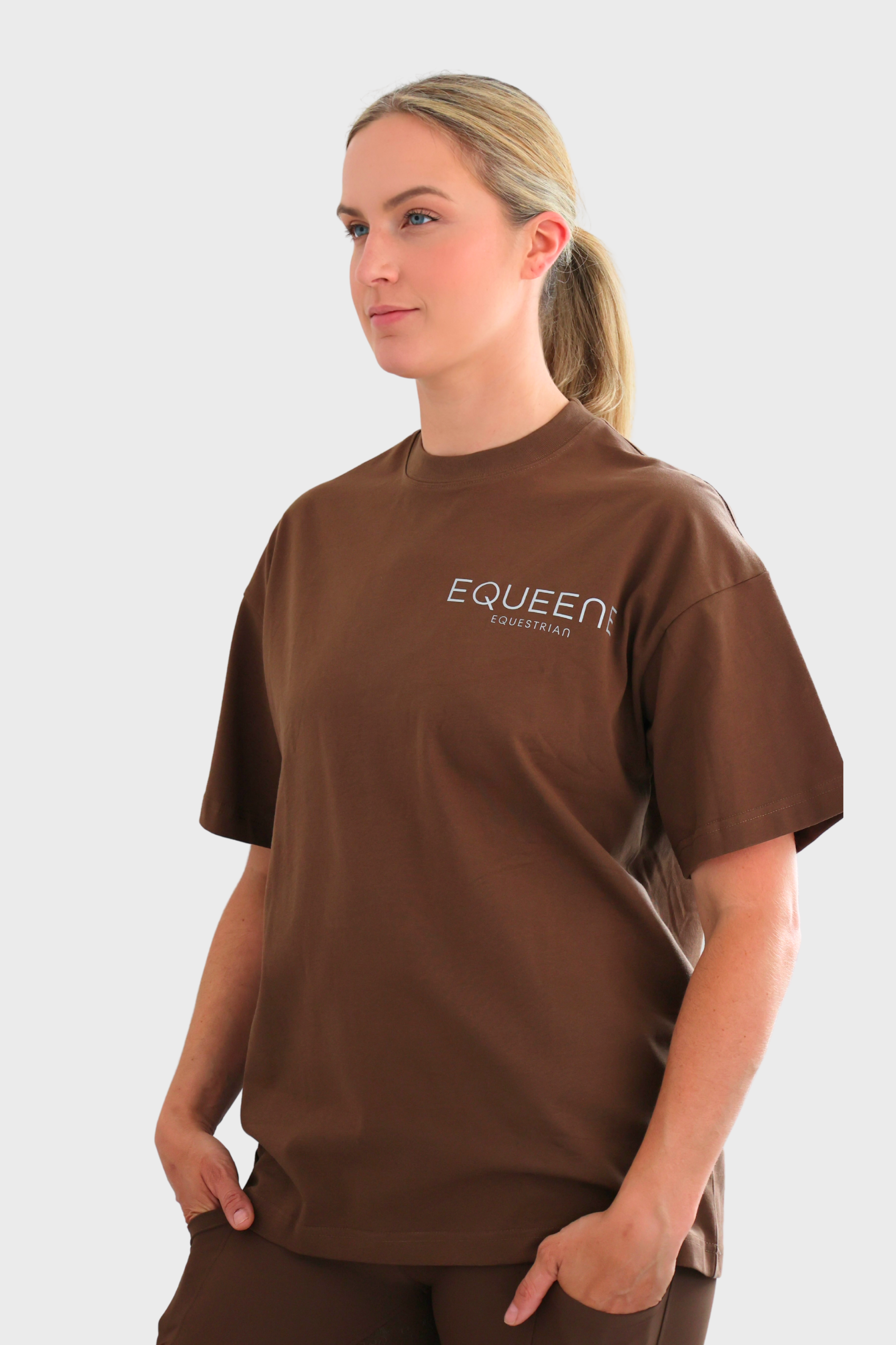 Equeene Tessa Oversized Tee - Espresso