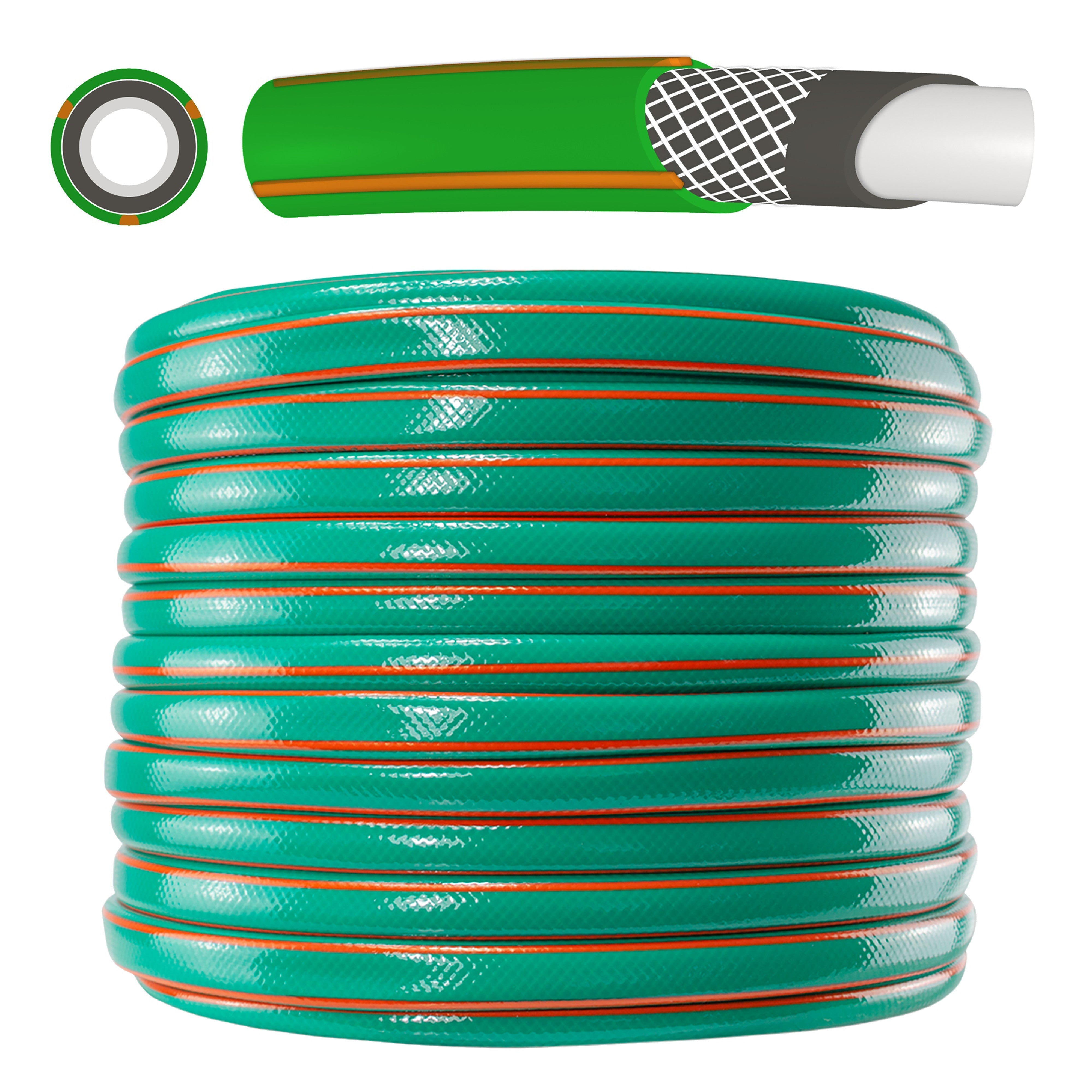 Garden Hose Set Economy Pipe (White Connectors)