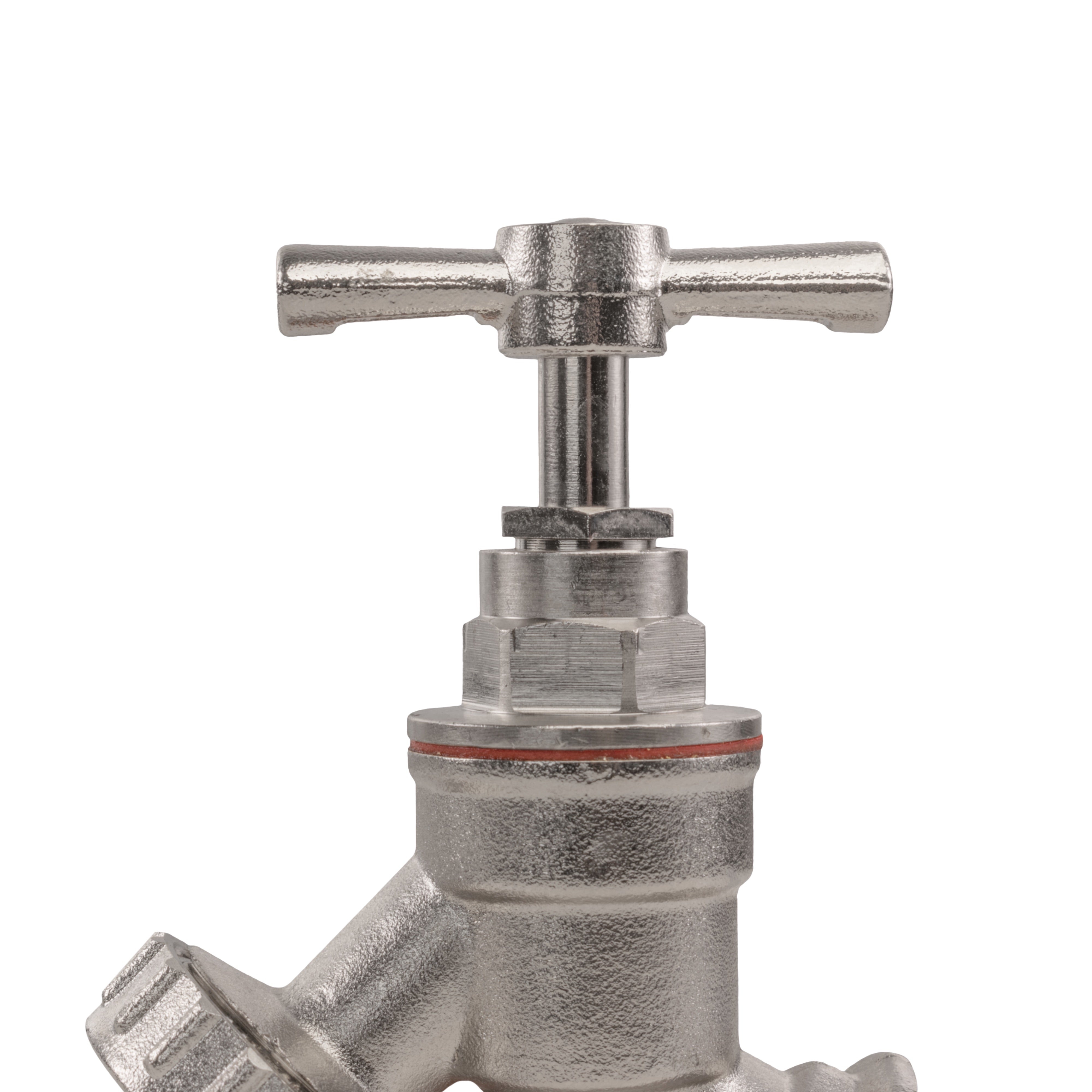 Garden Bib Tap Brass Nickle Plated 3/4" BSPM Inlet + Snap-On Male