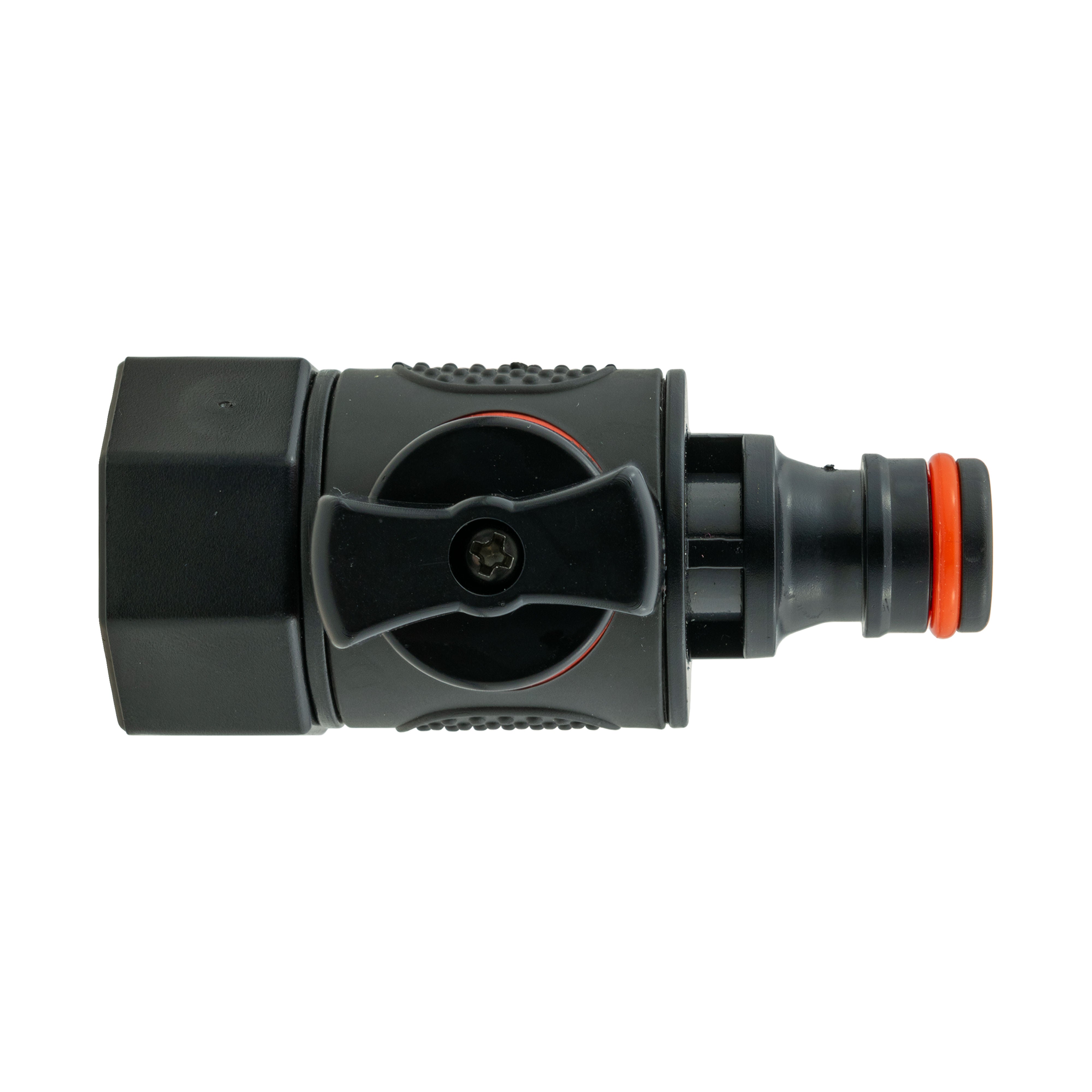 20mm MDPE Straight with BSPF-Quick Connect Valve & Hose Connector Lock