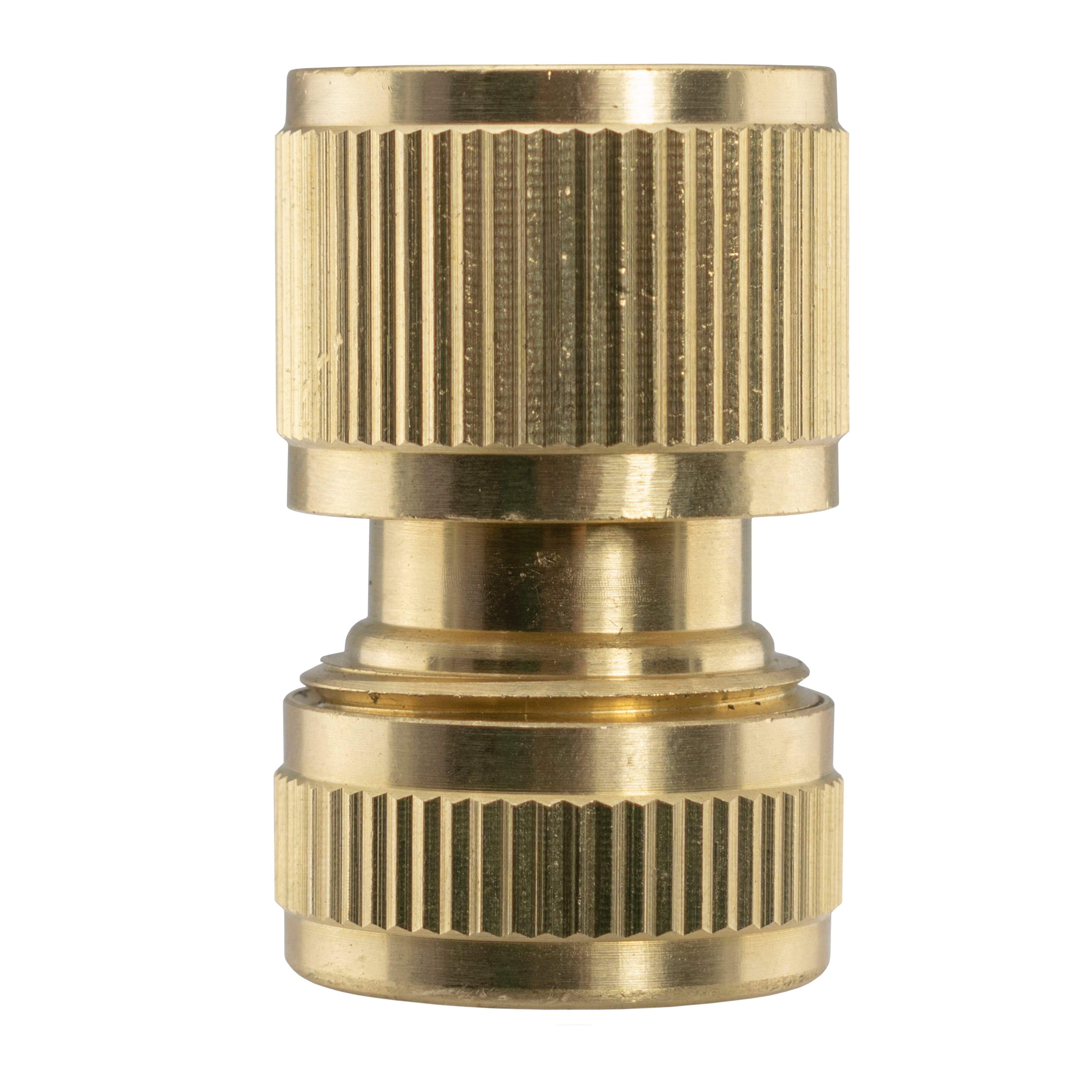 16mm Barbed Straight with BSPF-Quick Connect Valve & Hose Connector Brass