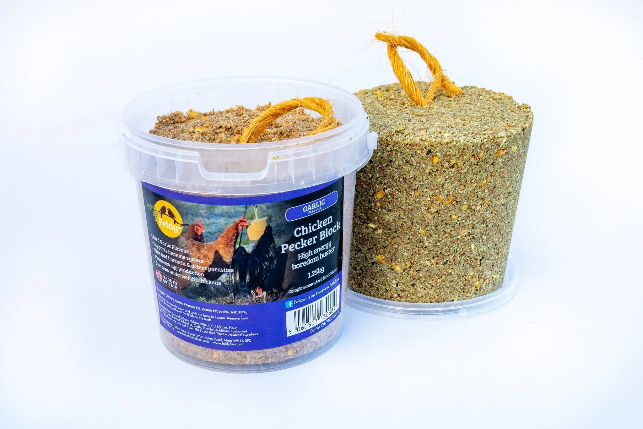 Feldy Chicken Pecker Hanging Block Garlic 1.25kg