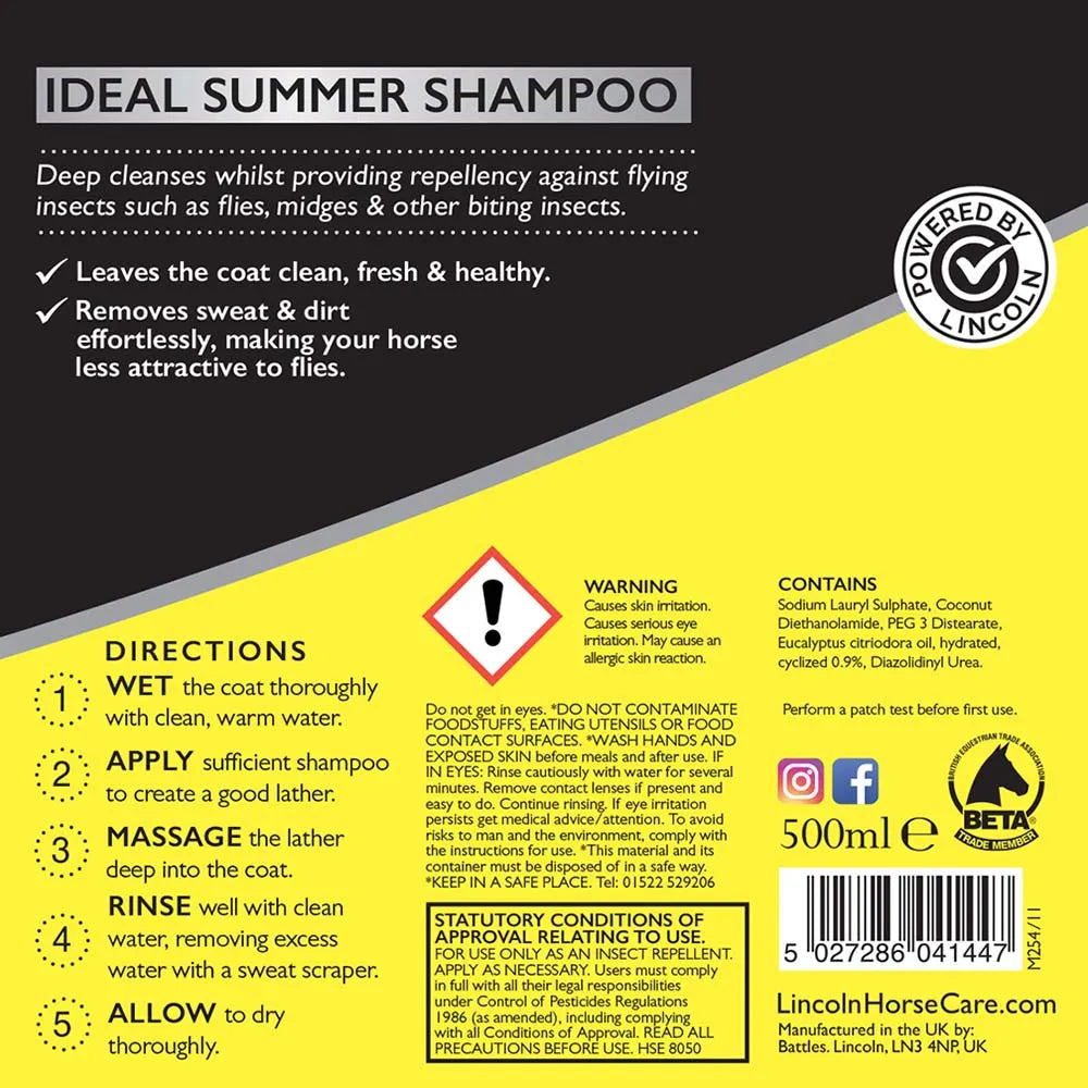 Lincoln Fly Repellent Shampoo - 500ml