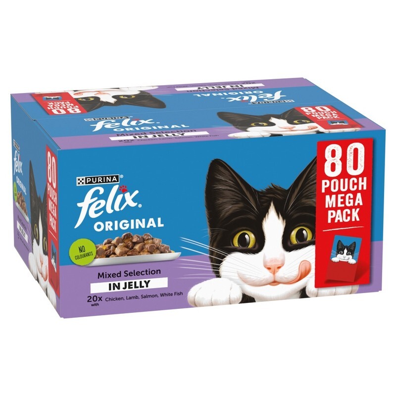 Felix Adult Original Mixed Selection in Jelly Pouches 85g x 80
