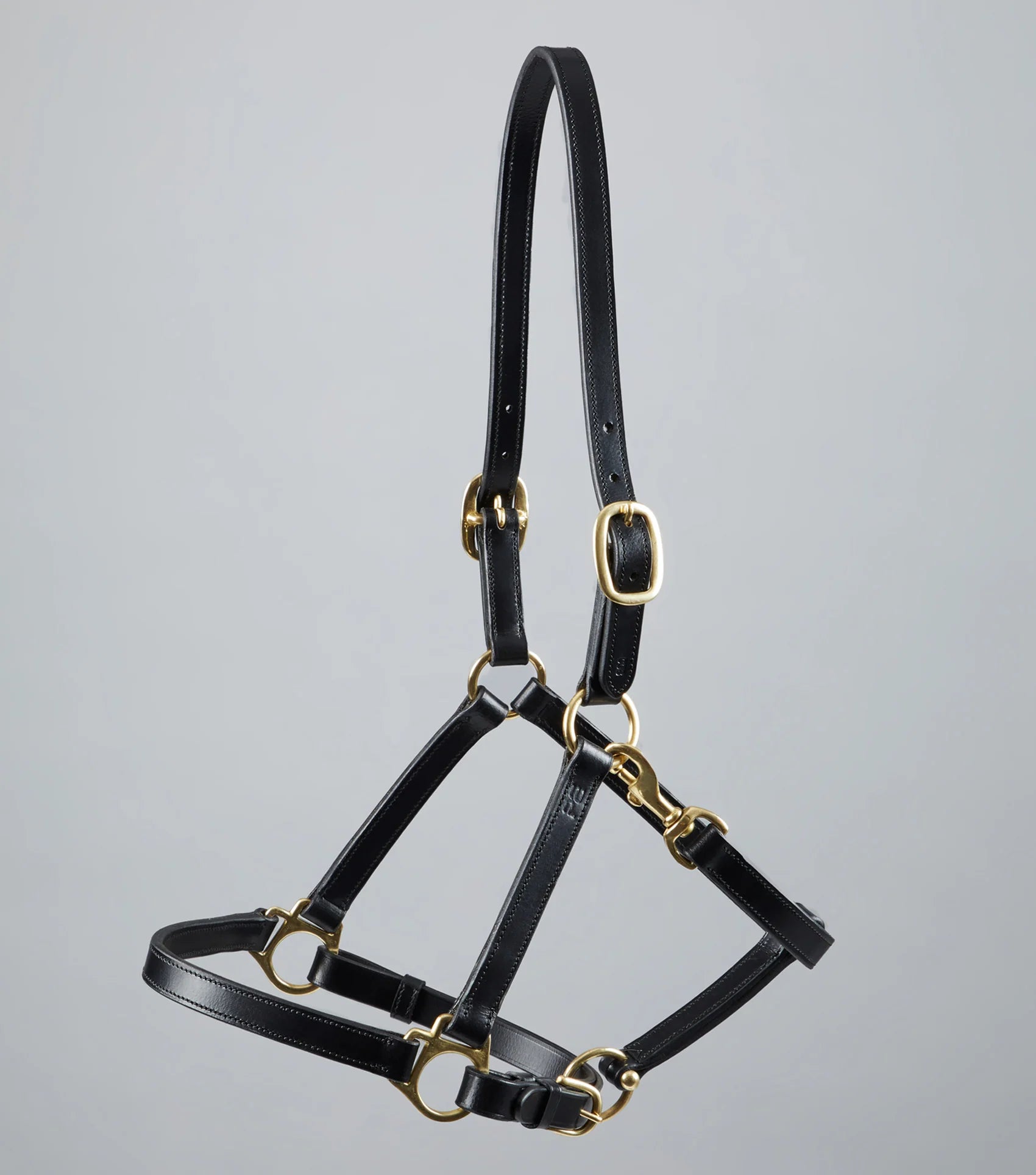 Premier Equine Pasco Plain Leather Head Collar Black