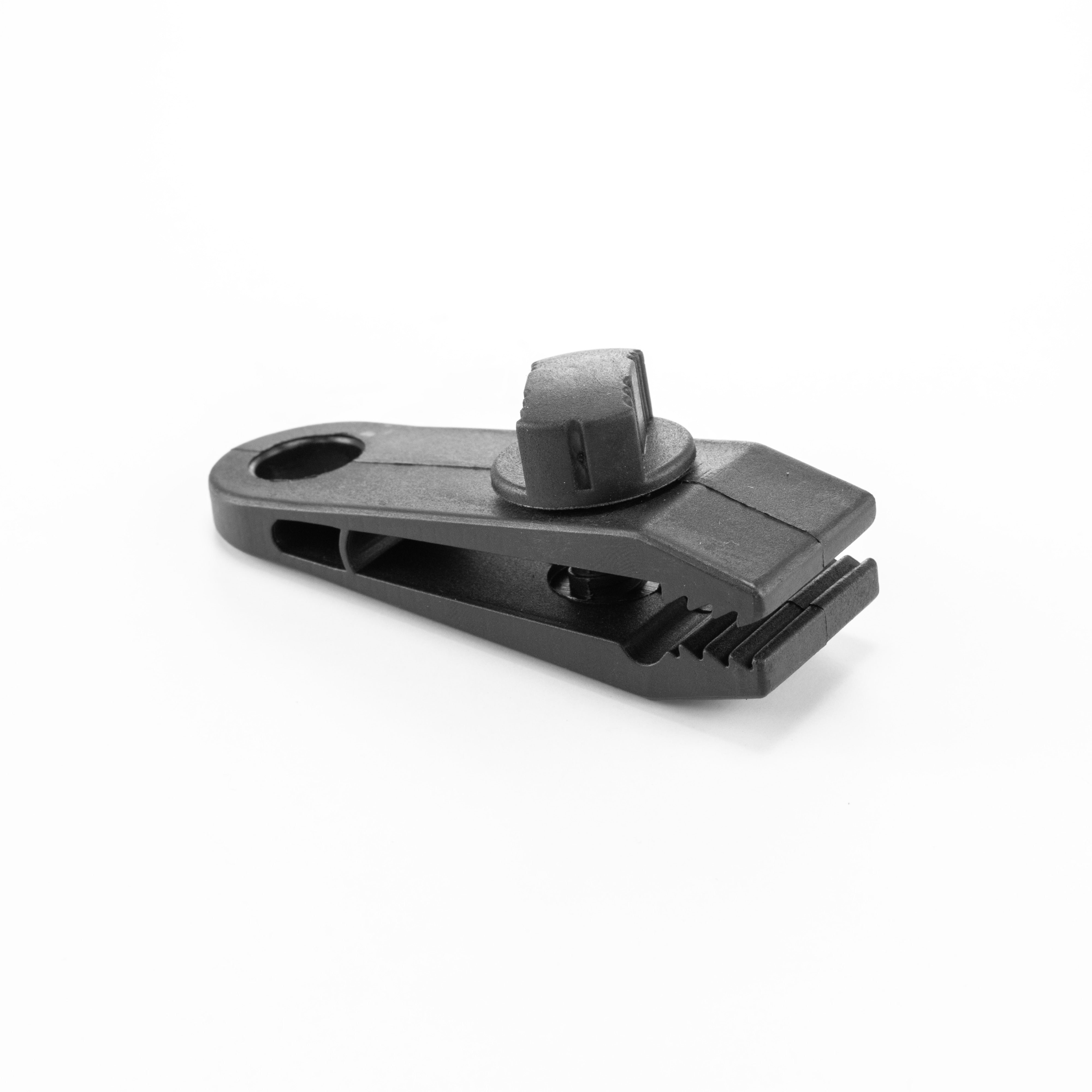 Green/Brown L-Grade Tarpaulin with 10 x 6" Bungee Balls (Black) and 10 x Screw Type Tarp Clips