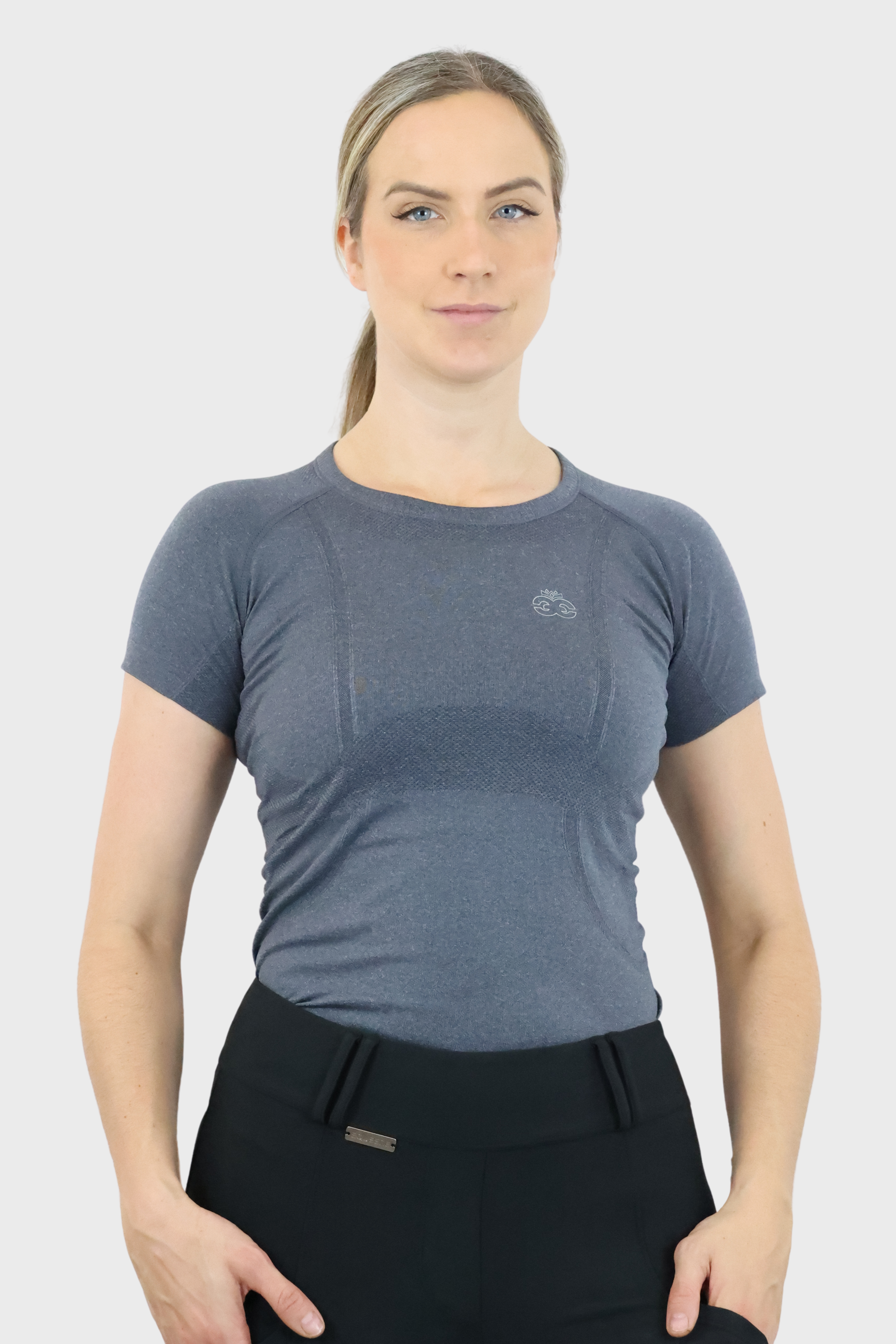 Equeene Dory Seamless Training Top - Charcoal