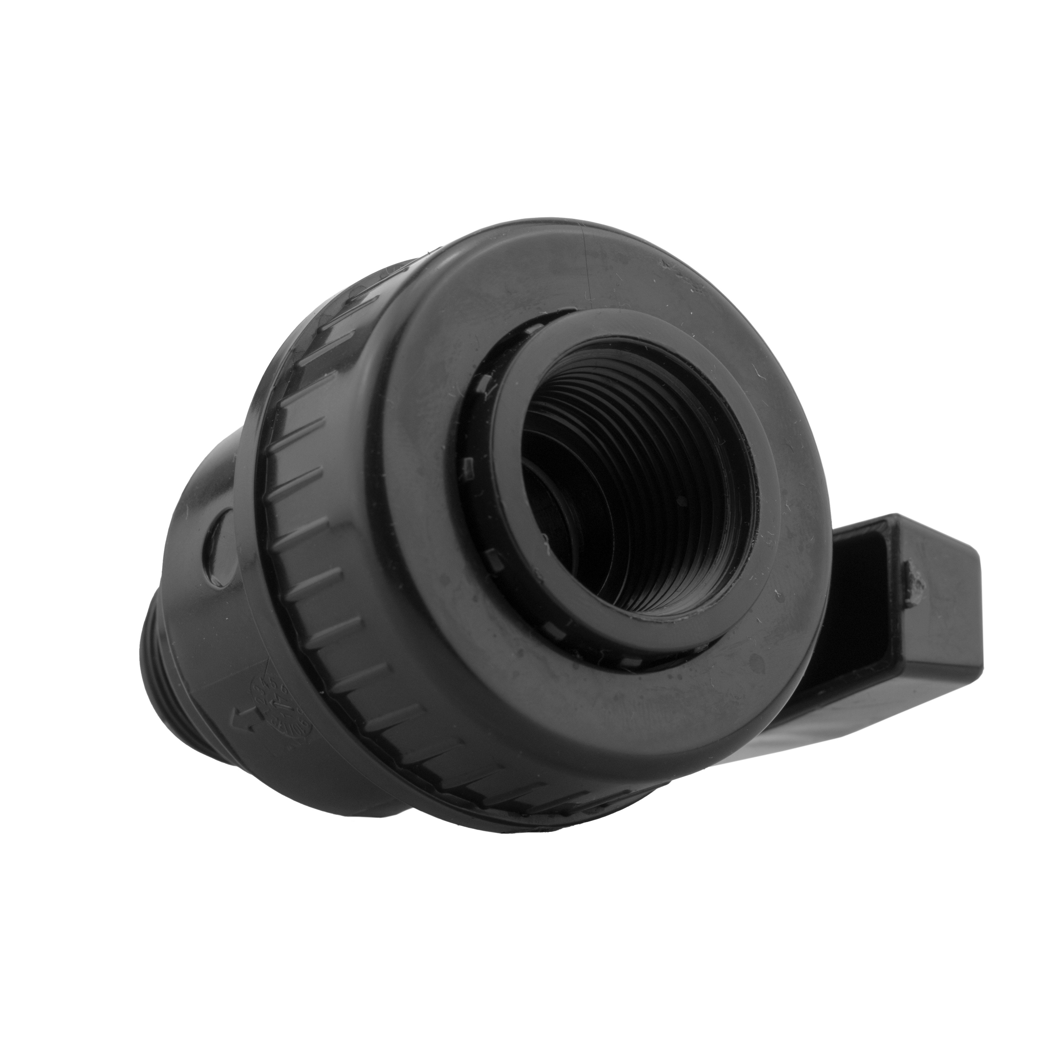 Wall Flange Kit 25mm MDPE + Large Plastic Valve & 20mm MDPE Straight
