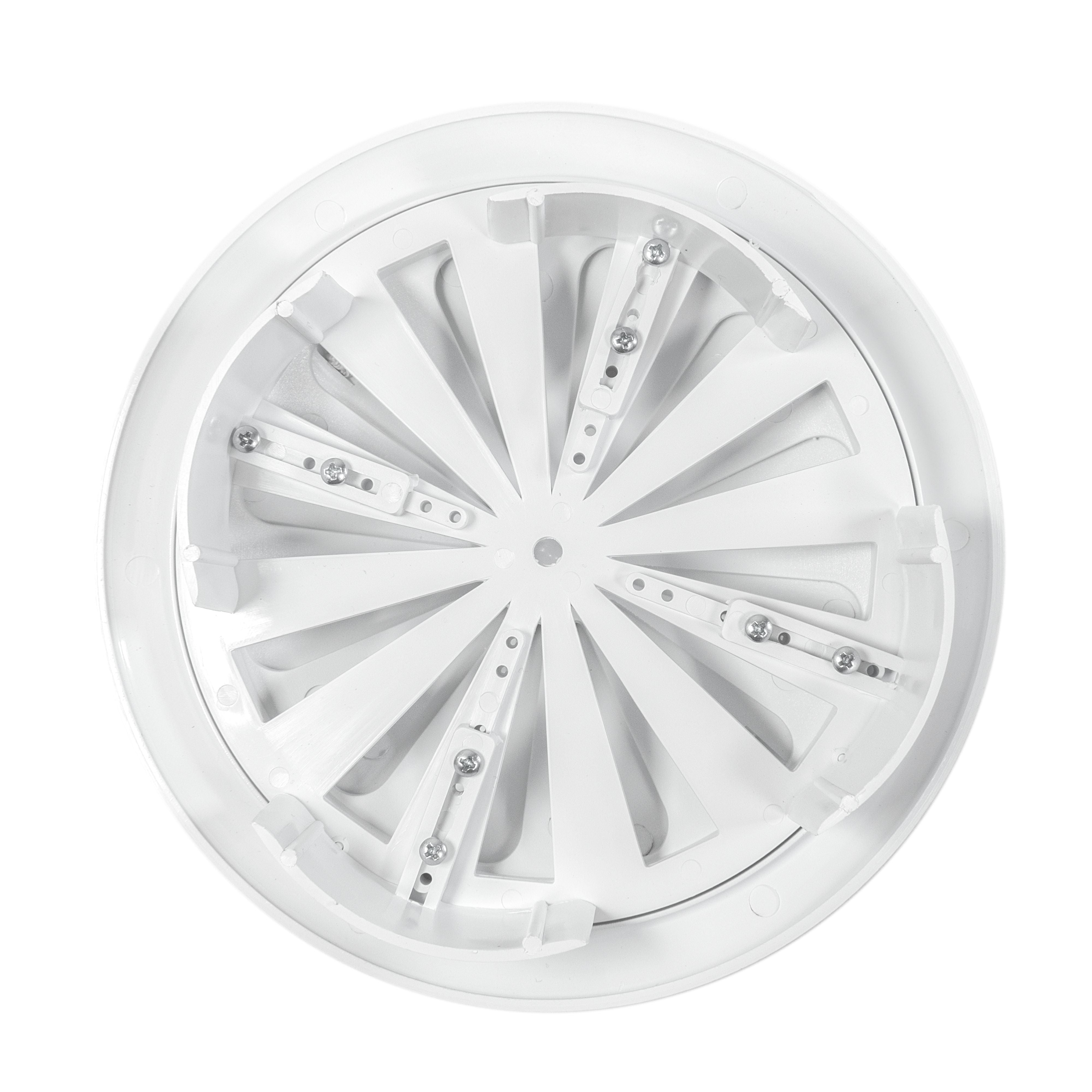 Adjustable Louvre Vent Round 80mm-160mm White