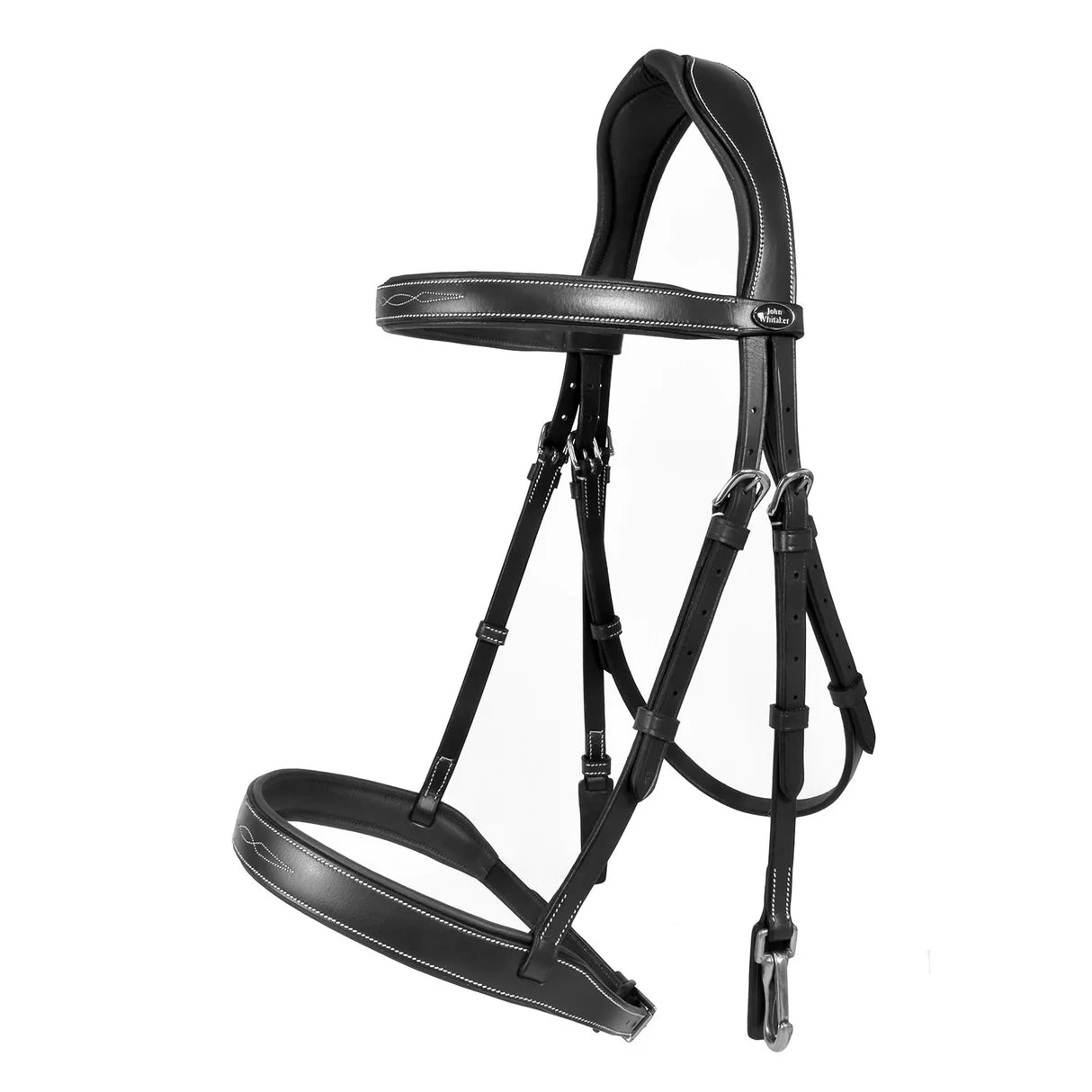 Madrid Snaffle Bridle Inc. 9-Loop Rubber Clip Reins