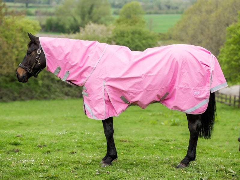 100g Detachable Neck Turnout Rug - Baby Pink