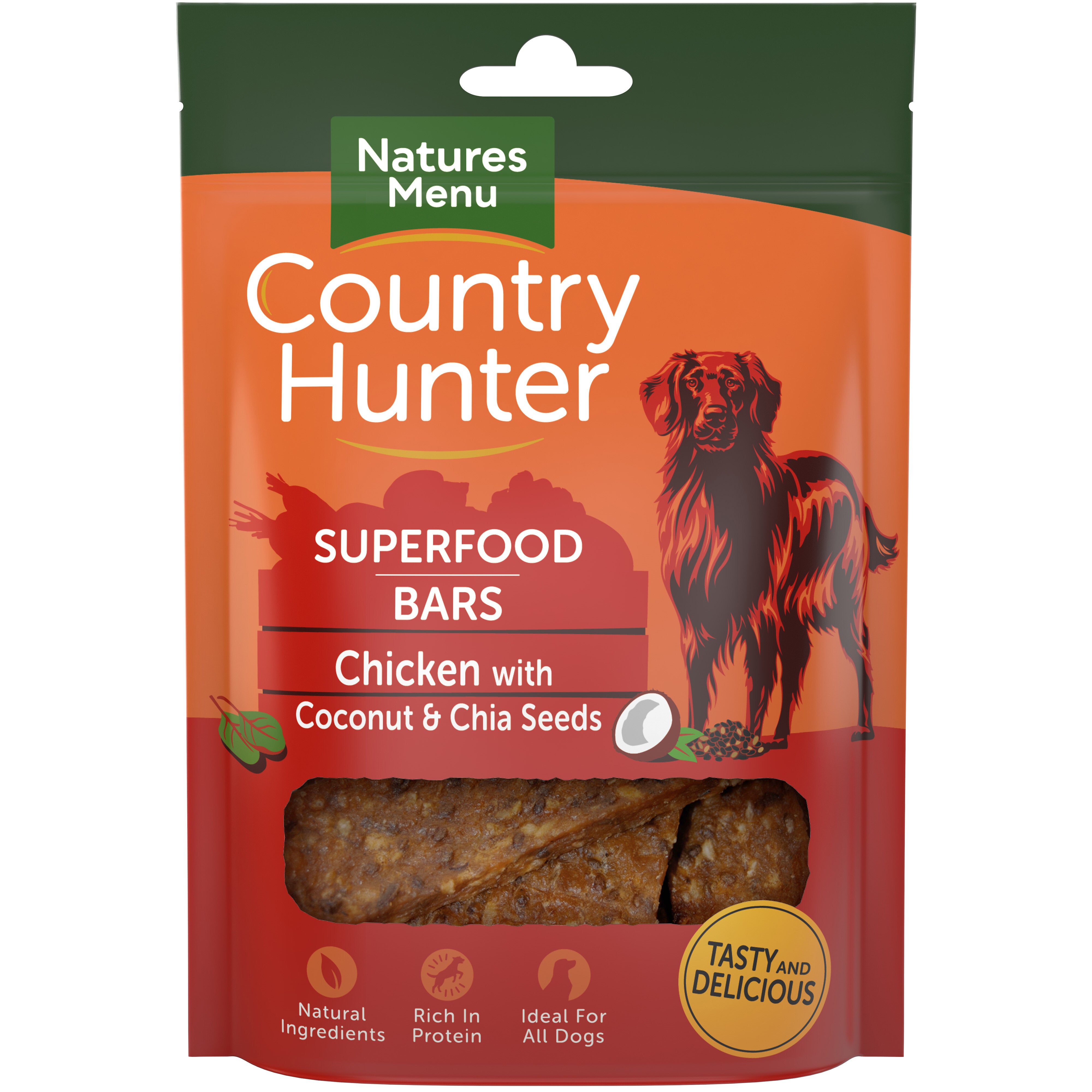Natures Menu Country Hunter Superfood Bar Chicken Dog Treats 100g