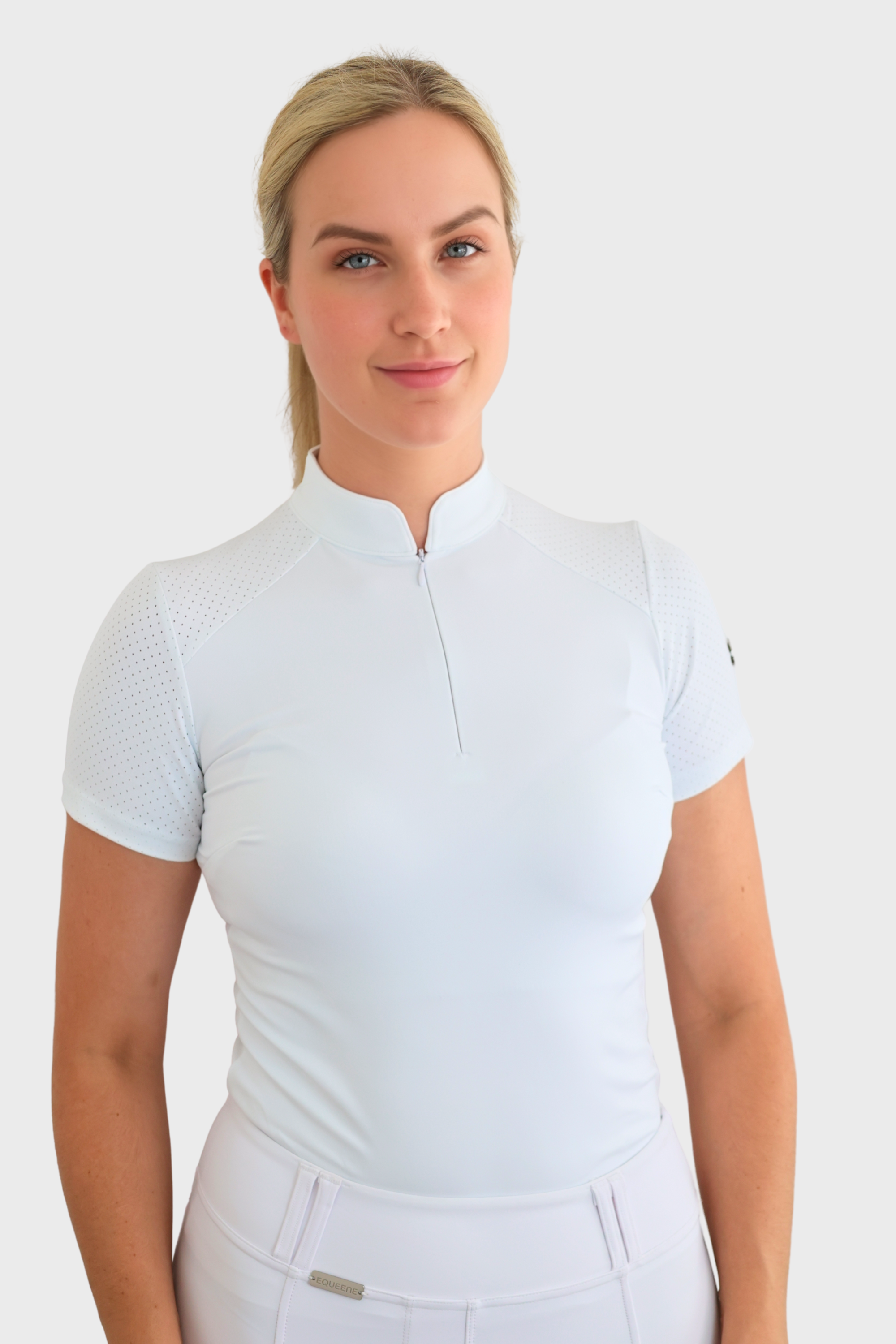 Equeene Nadia Short Sleeved Show Shirt - White