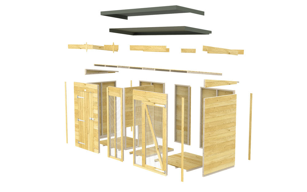 8ft X 4ft Dog Kennel and Run Full Height