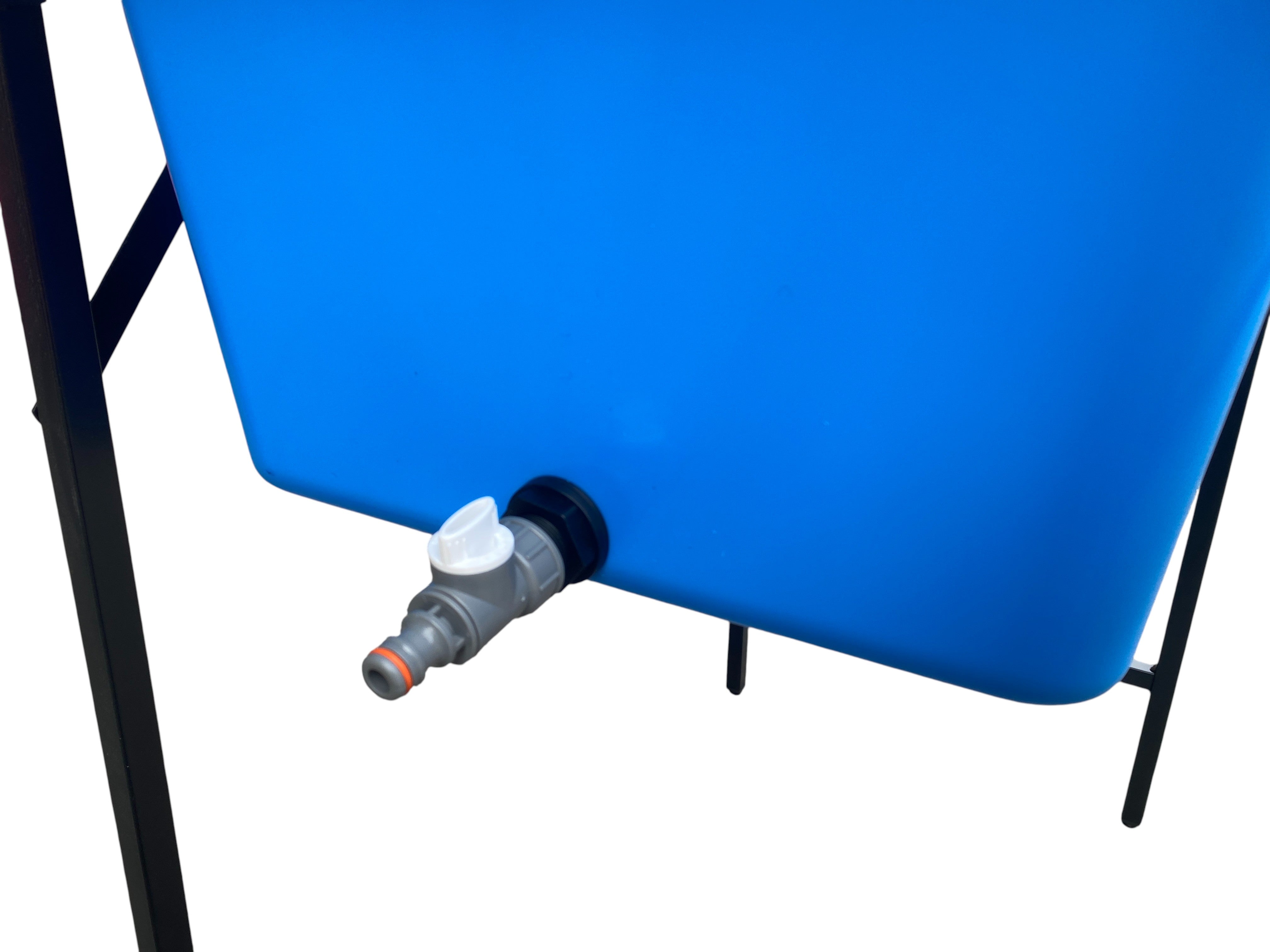 Blue Dog Bath with Drain Valve (WL) and Stand