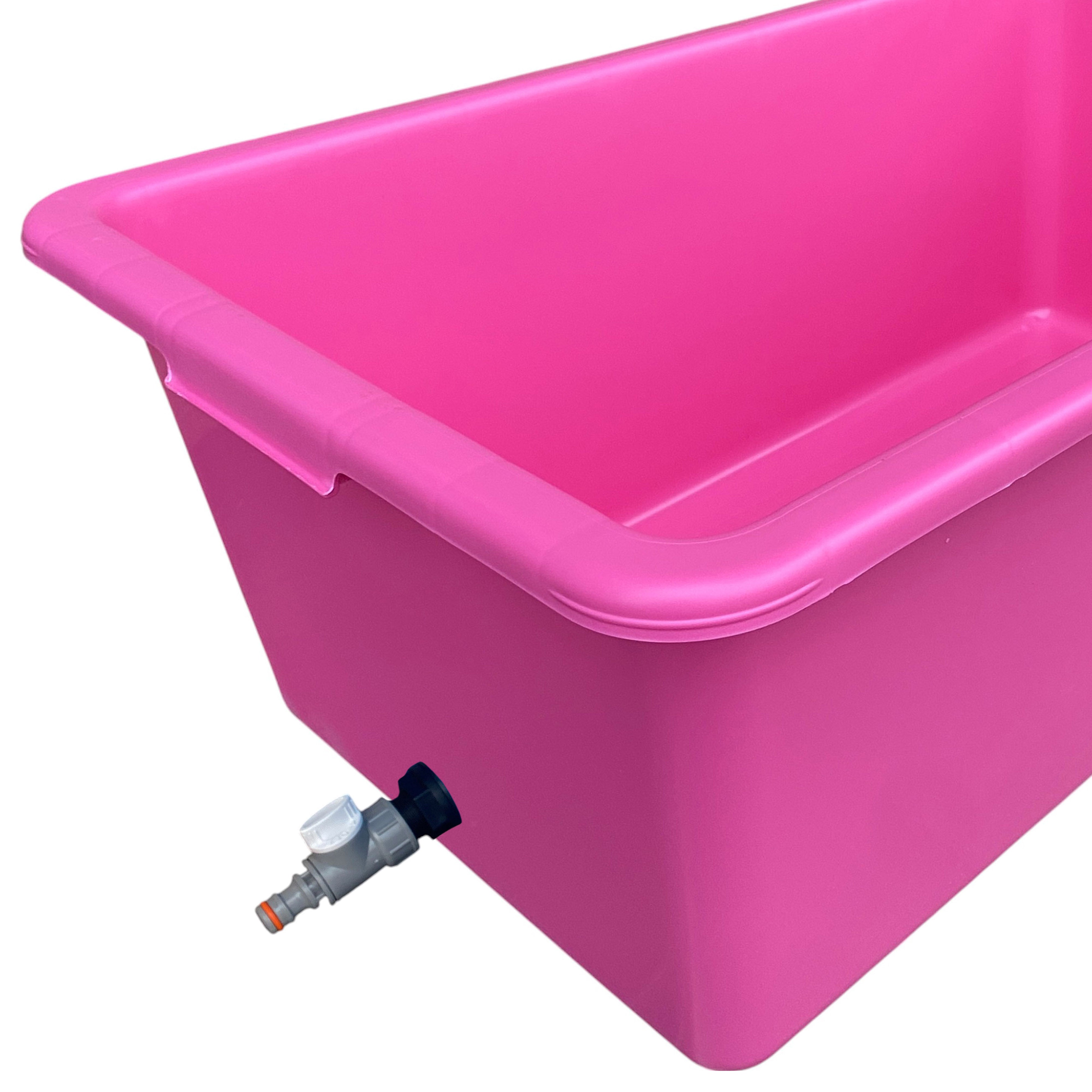 Pink Dog Bath with Drain Valve (WL)